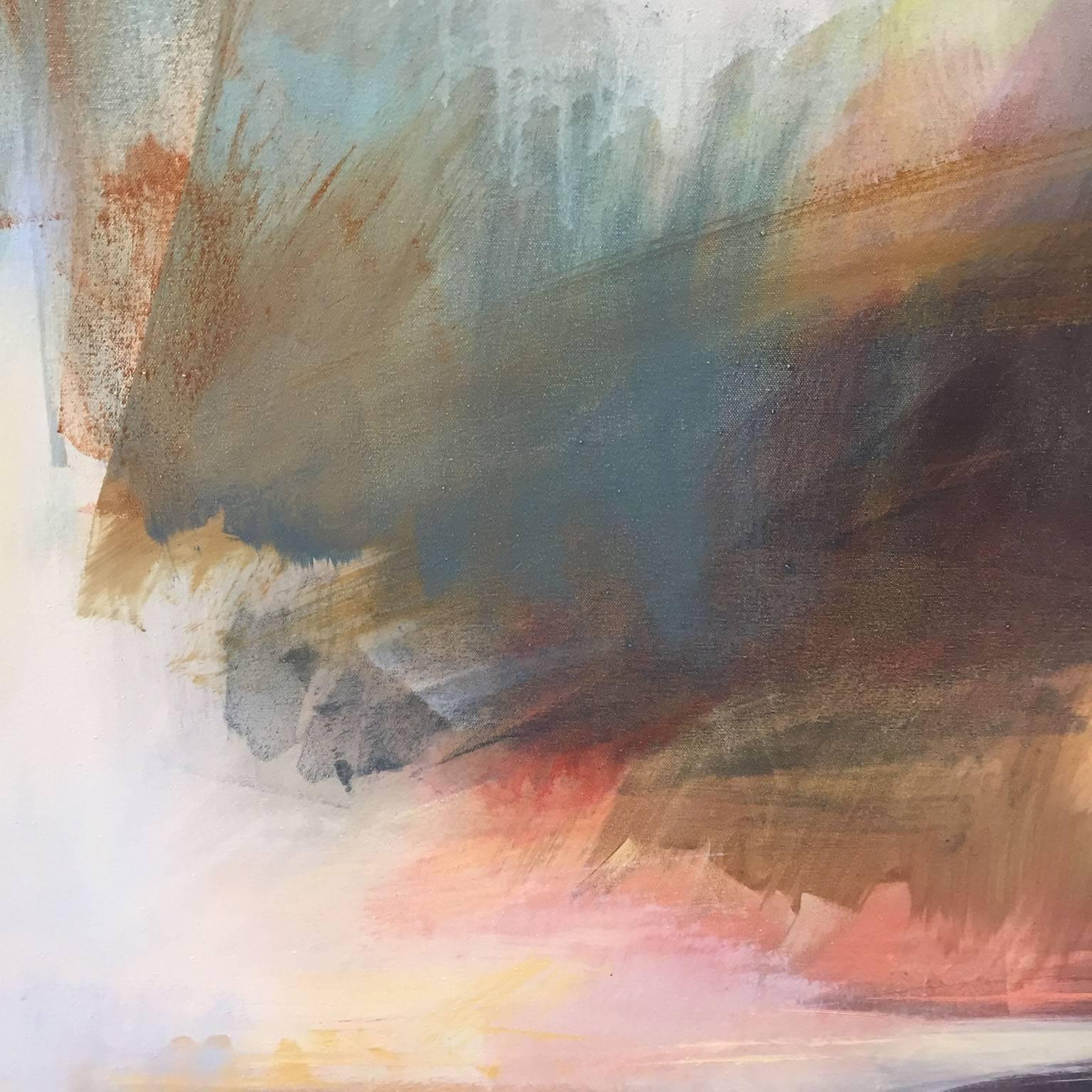 Entrada de marea - Abstract Painting Gris de Henrietta Stuart