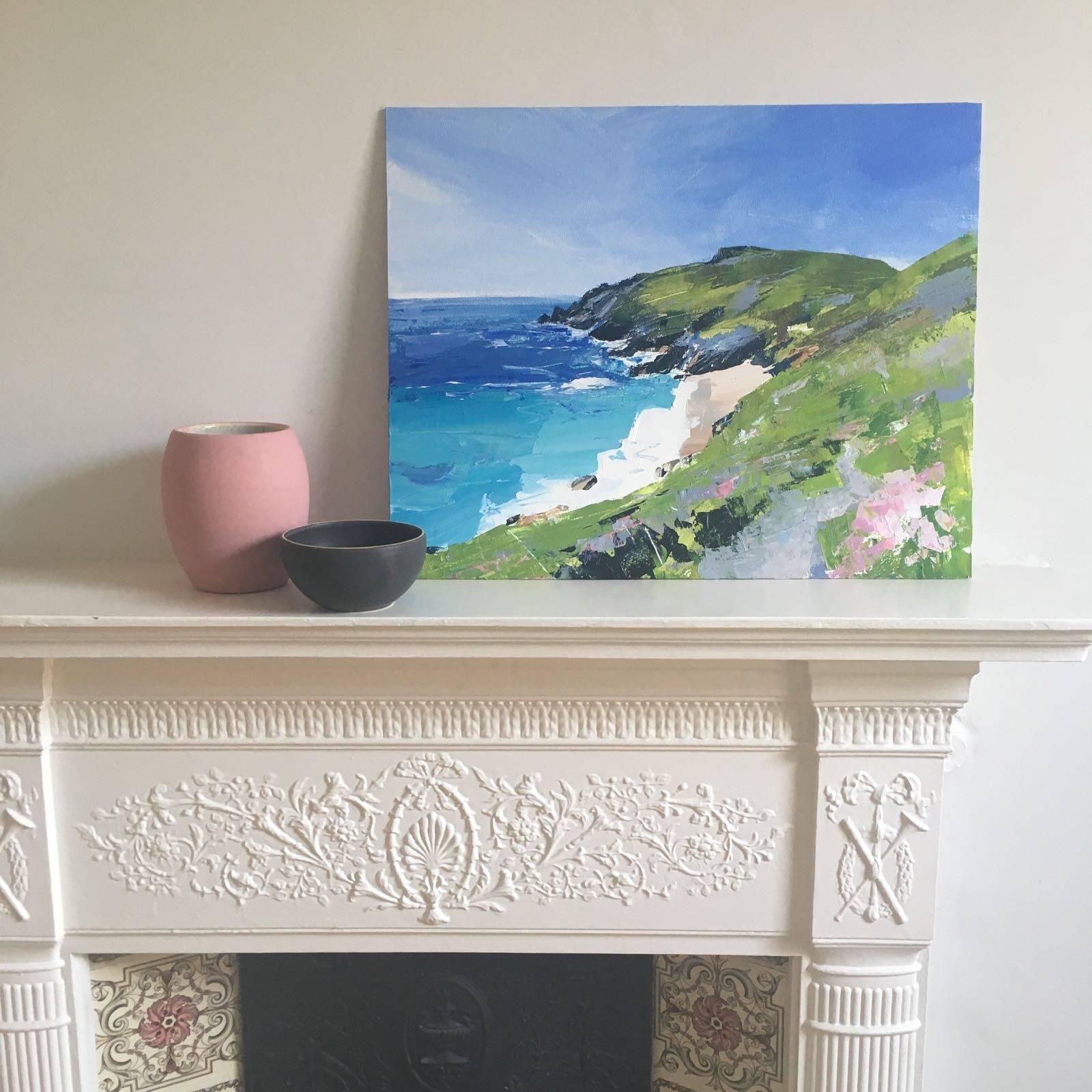 Porth Chapel, West Cornwall  - Painting by Sian McGill