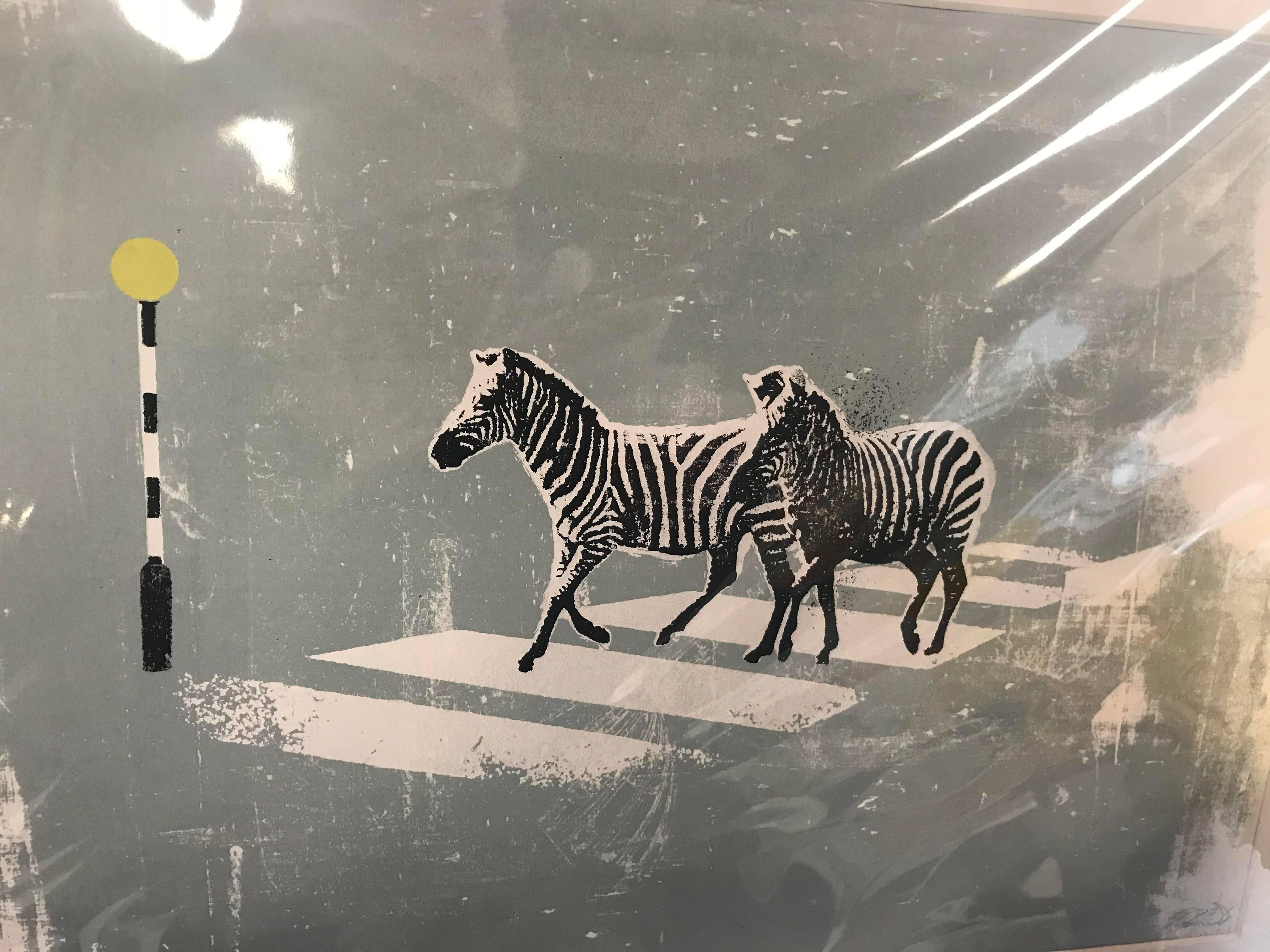 Zebra Crossing II, Katie Edwards, Limited edition print, Animal Art 1