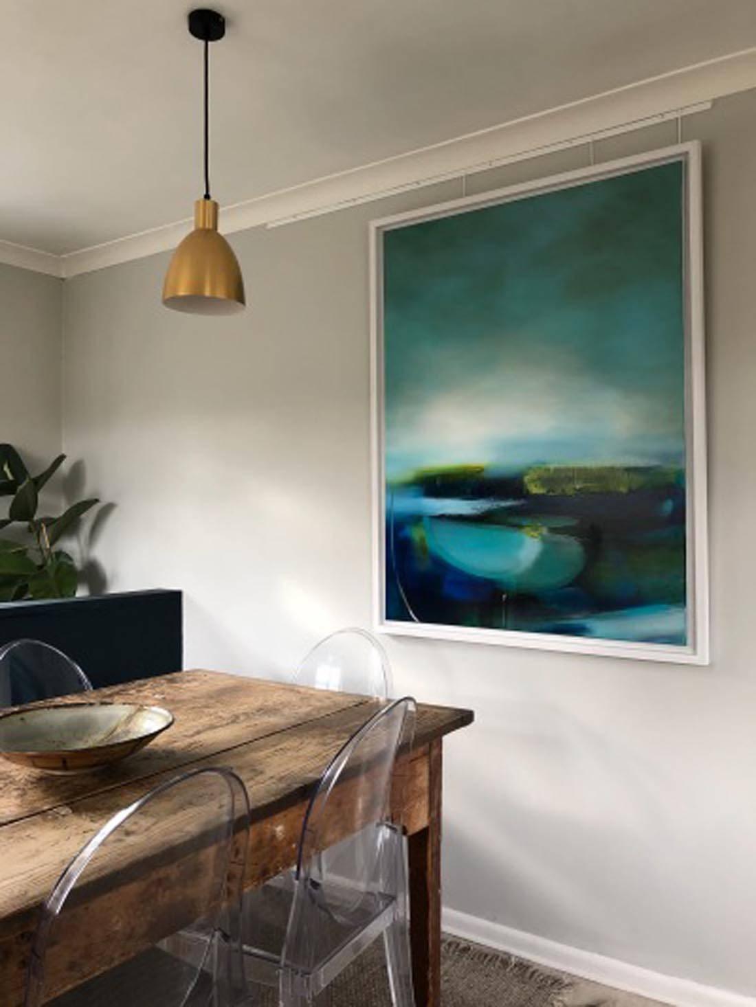 Mirror Pools, Cornwall - Abstract Expressionist Painting by Laura Rich