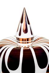 Totem / Functional Art 3 Parts Majolica & Copper