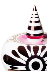 Totem / Functional Art 3 Parts Majolica & Copper