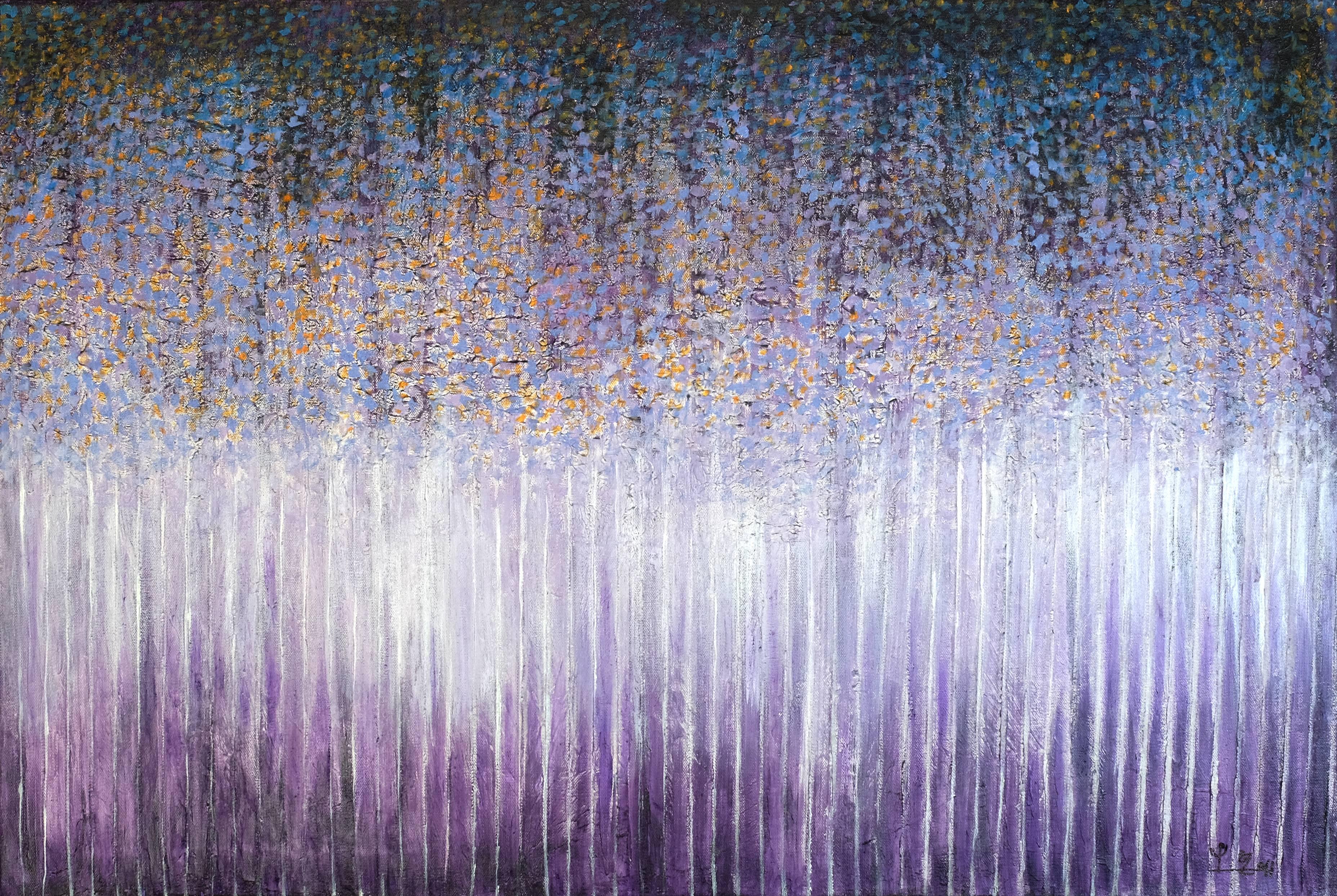  Hyun Ae Kang Abstract Painting - Violet Forest
