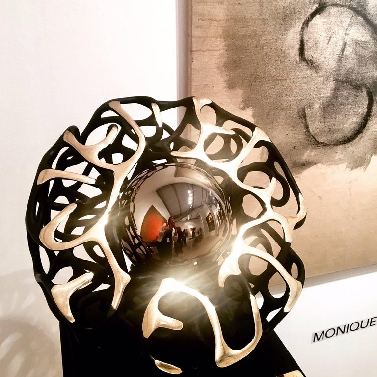 Gianfranco Meggiato Beautiful Bronze Sculpture "La Perle Nera", Museum exhibition