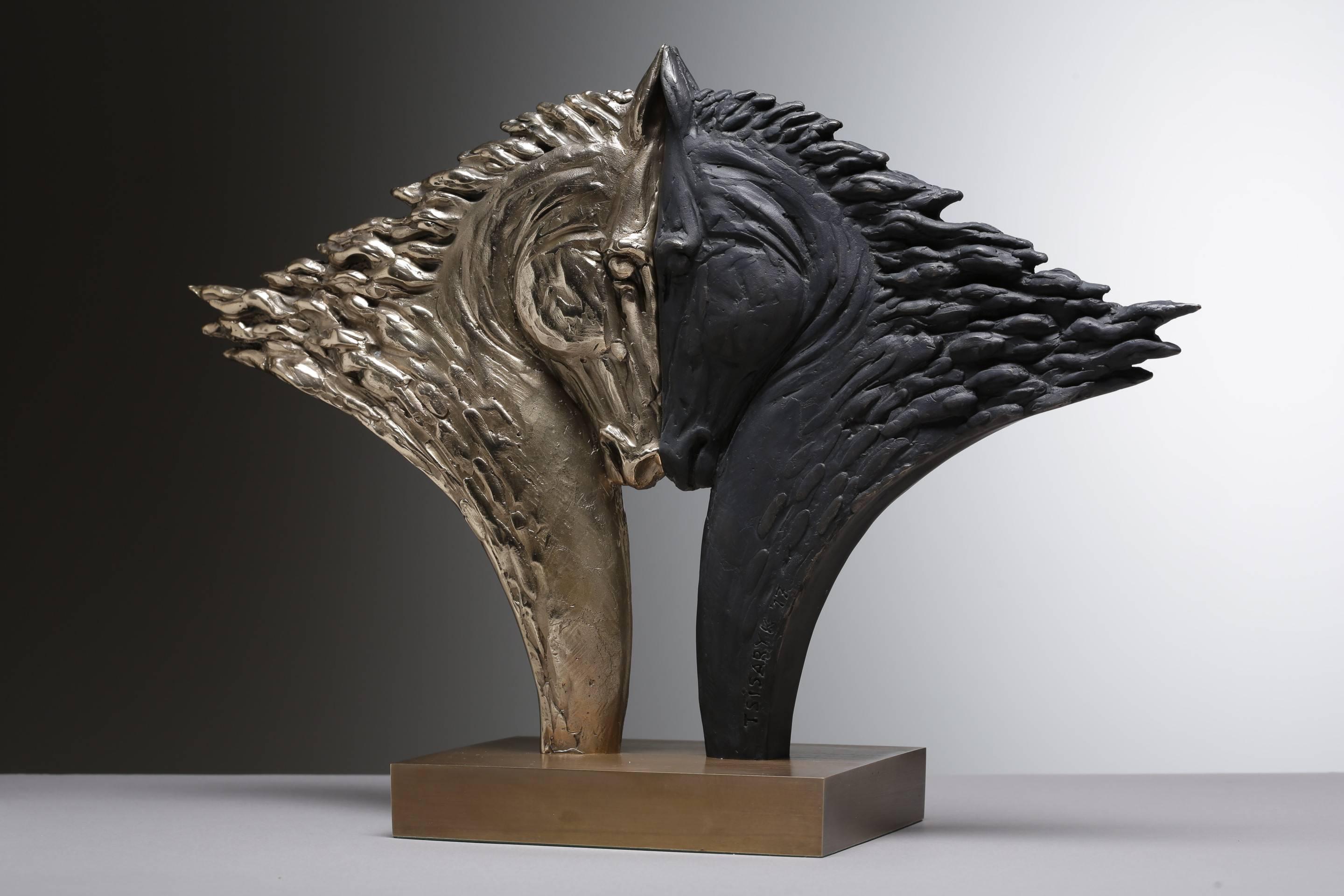 Day and Night - Sculpture by Unknown