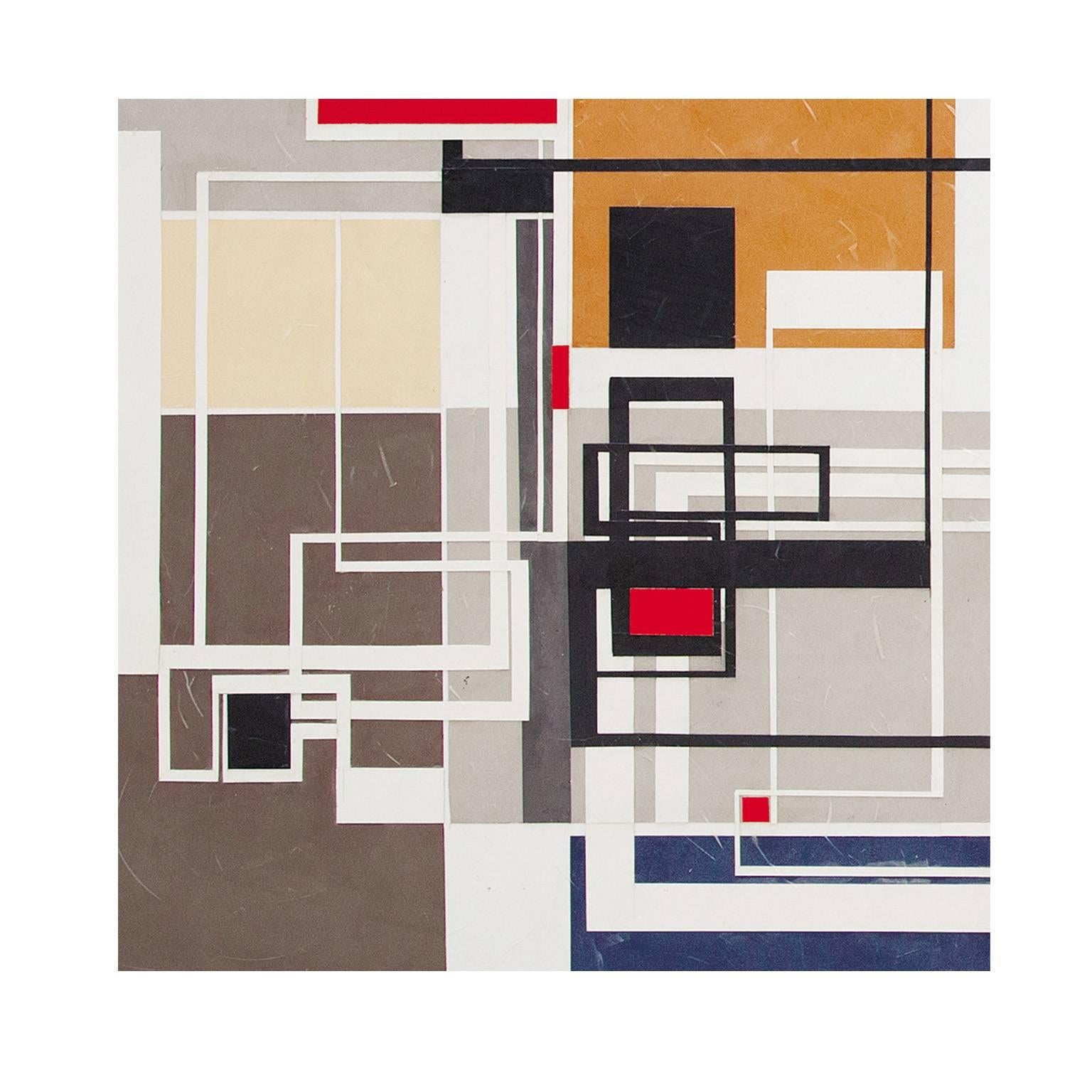 Itineraries - Abstract Geometric Mixed Media Art by Jean-Baptiste Valadie