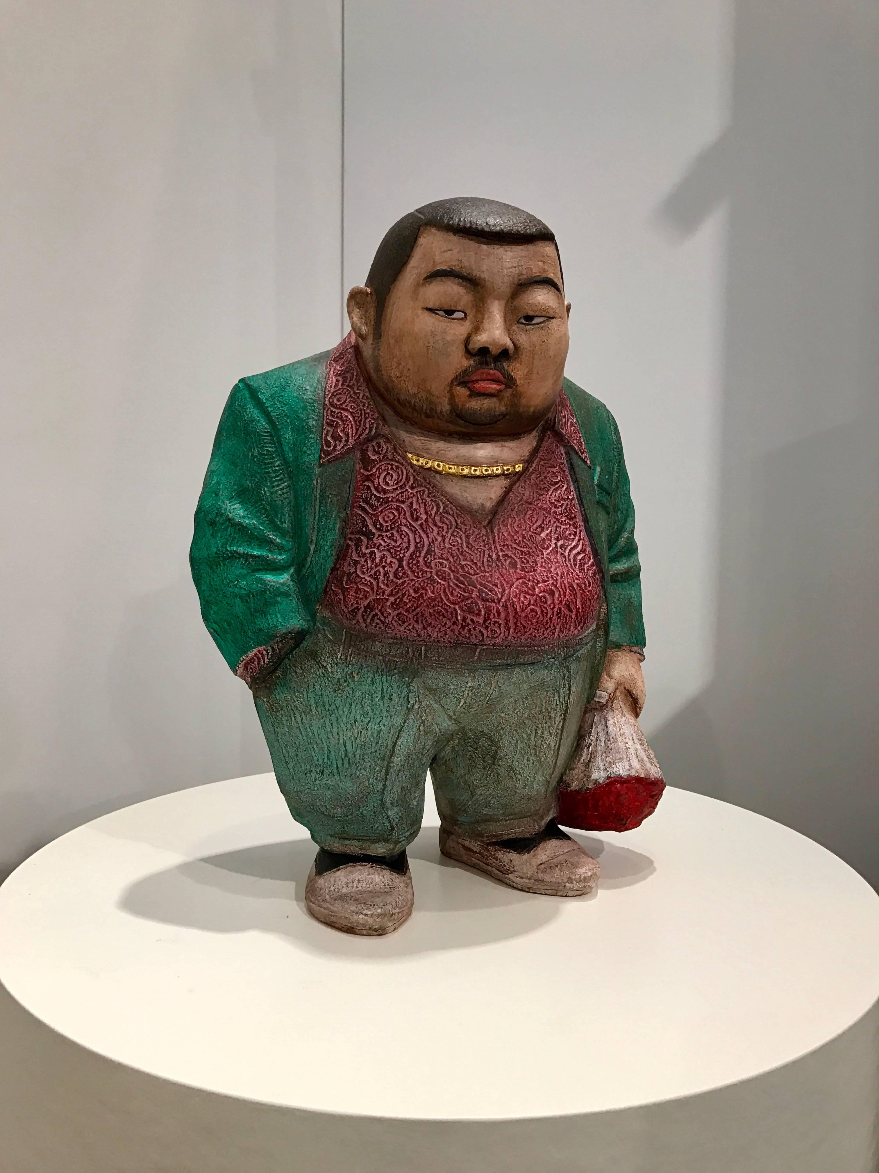 Kim Won Geun Figurative Sculpture - Jealous Man