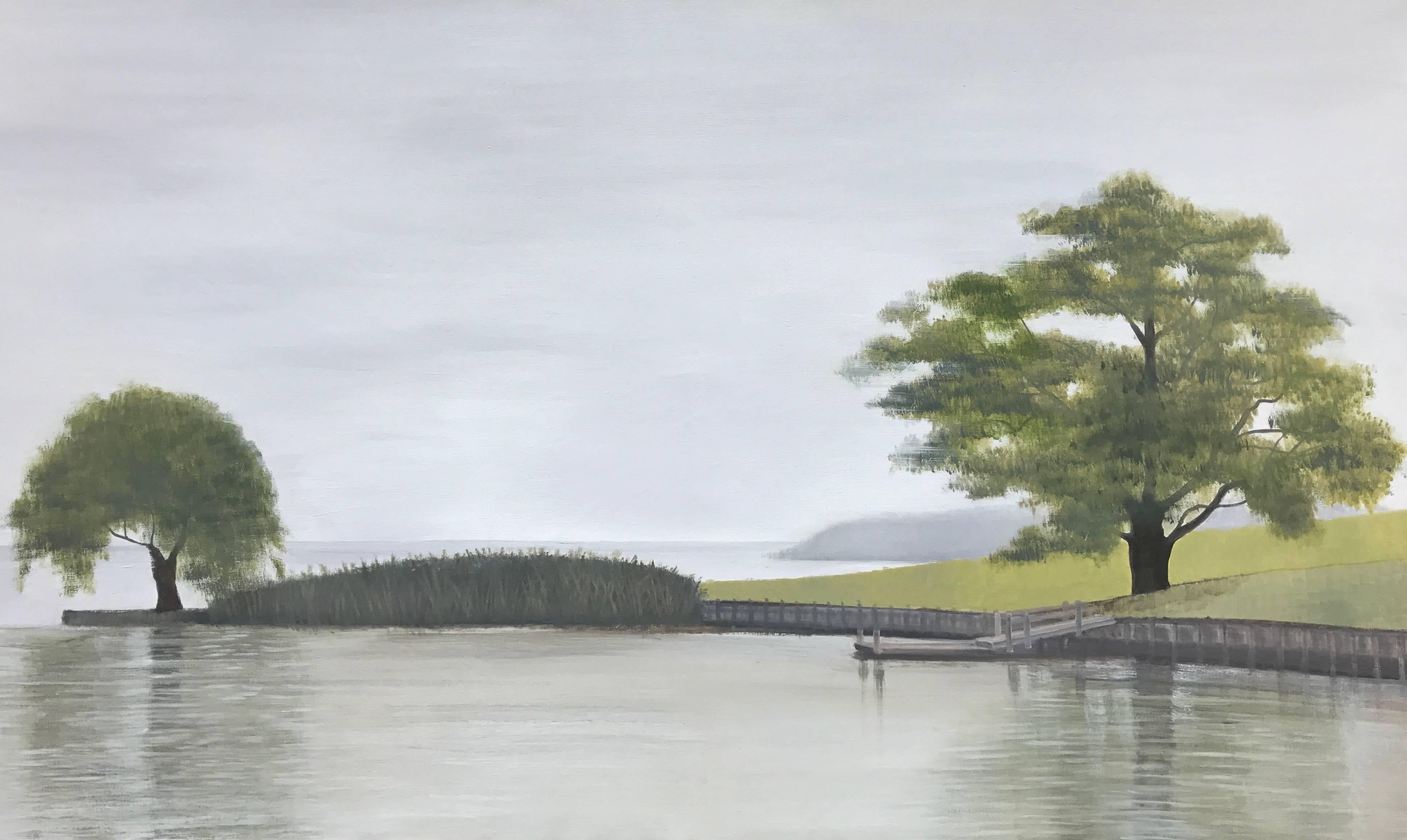 Judith Vivell Landscape Painting - South Hampton Foggy Morning