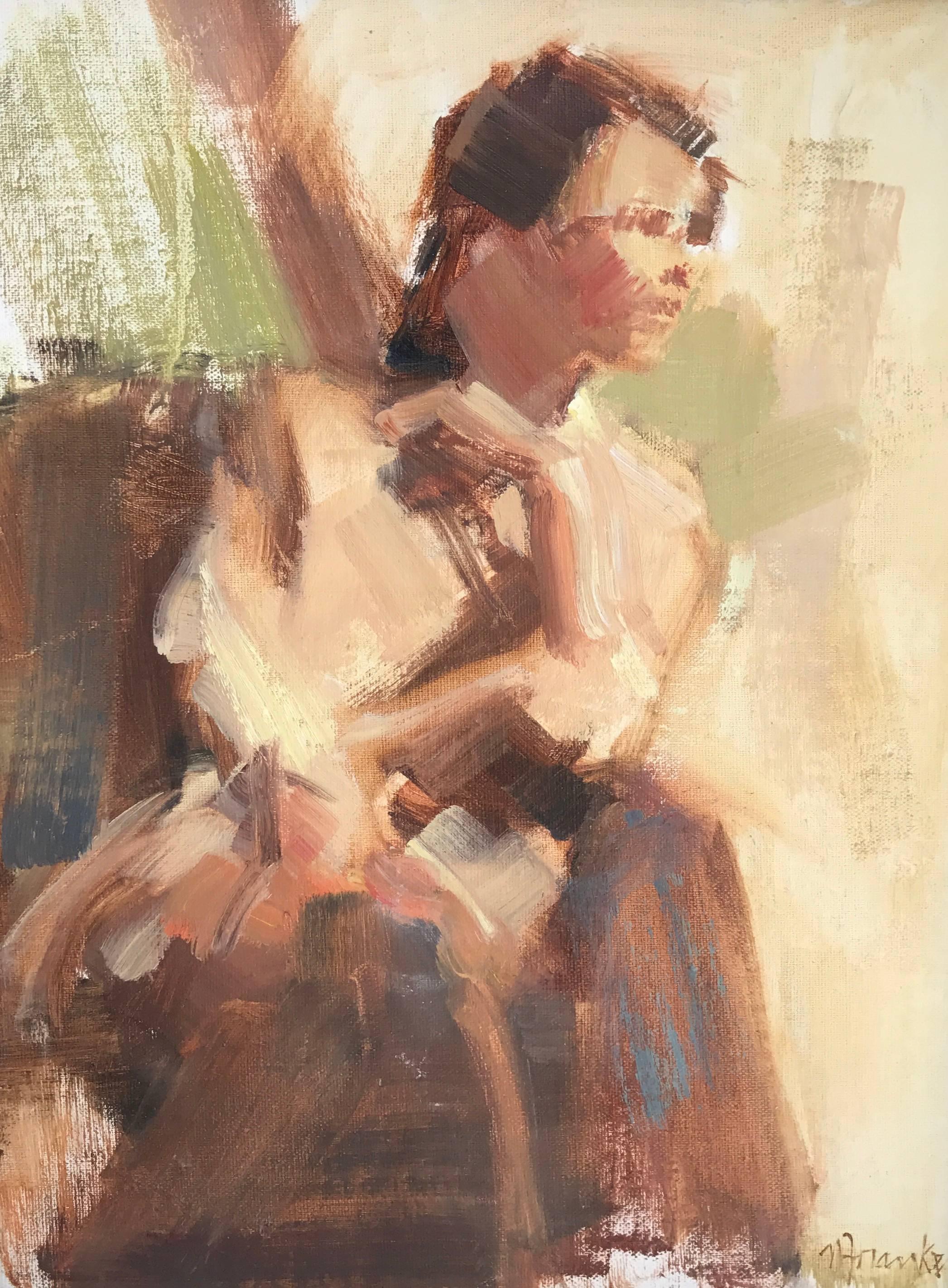 Nancy Franke Figurative Painting - The Thoughtful Pose