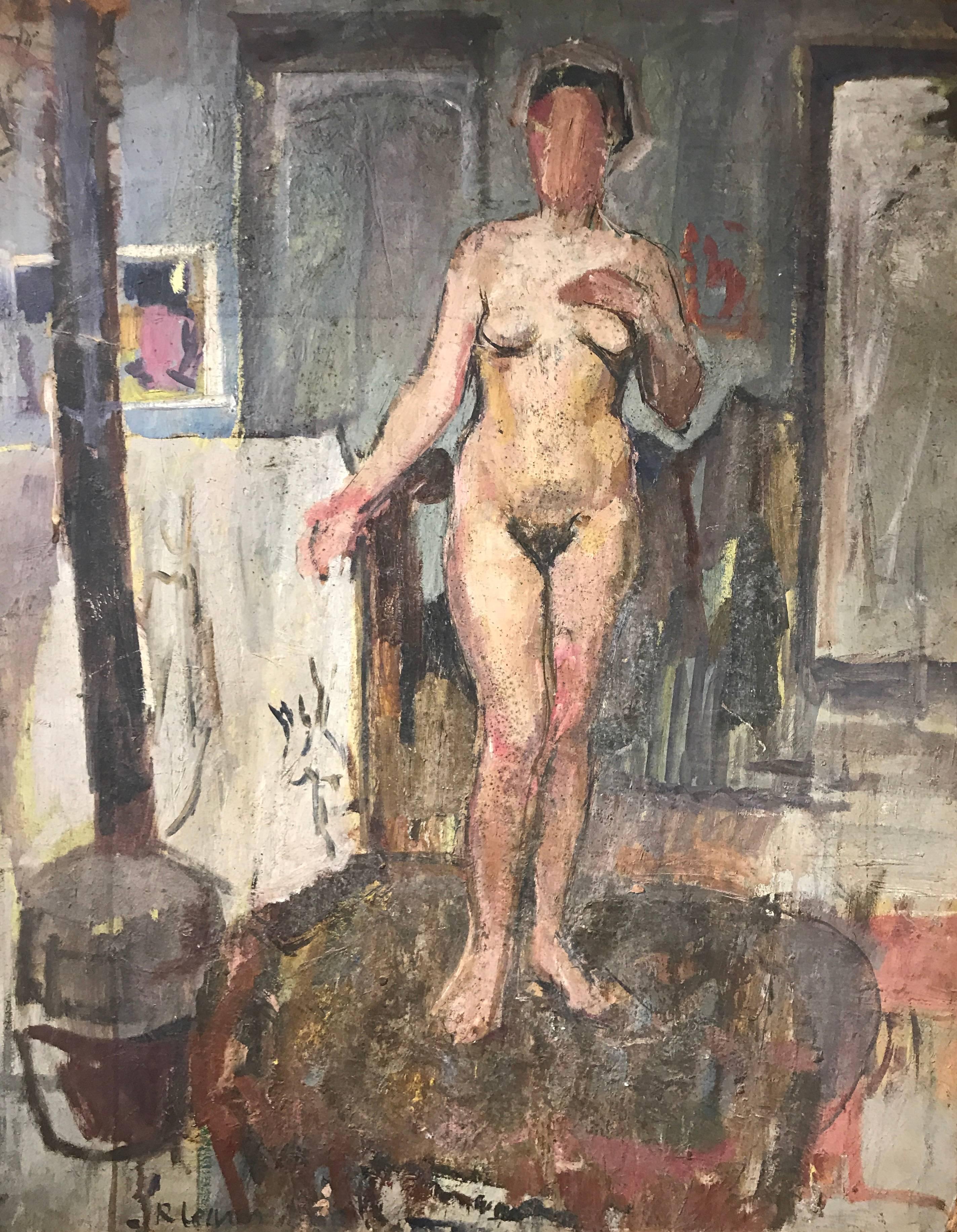 Unknown Figurative Painting - Nude