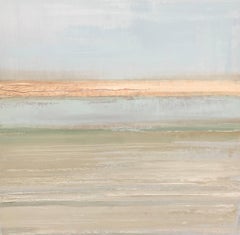 Oyster Beds in the Afternoon, Oil on Canvas Minimalist Landscape Painting