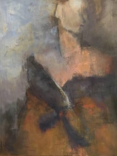 'Golden Robe II' Mixed Media on Canvas, Figurative Painting