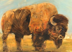 
Bison 7
, Oil on Board Unframed Animal Painting