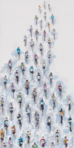 
#422 Uphill Climb
, Small Size Vertical Acrylic on Canvas Painting