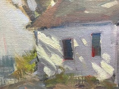 'Down to the Sea', Medium Size Giltwood Framed Oil on Linen Board Painting