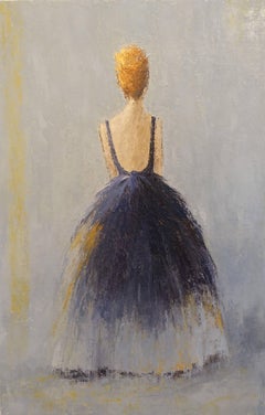 'Florence' Large Vertical Realist Figurative Painting
