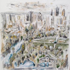 'Piedmont Park' Large Atlanta Cityscape Painting