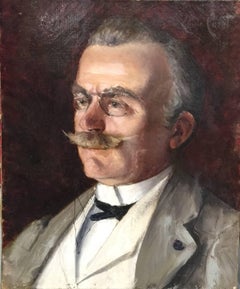 'Portrait de Lucie Corot' Small French Portrait Painting