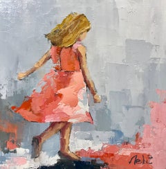 
Pink Punch
 Small Impressionist Figurative Oil on Canvas Painting