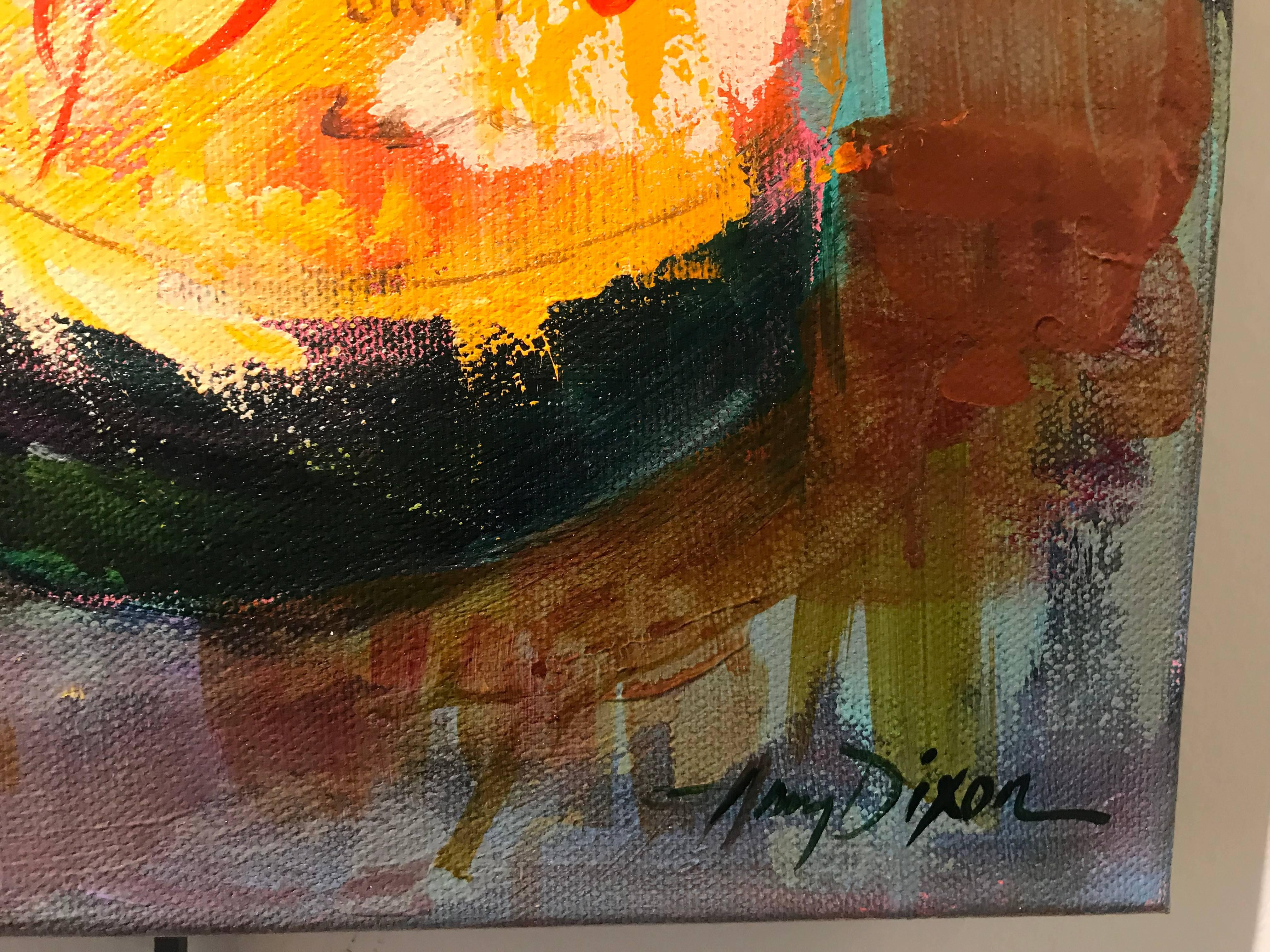 painted veuve bottle