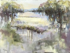'I Remember', Framed Horizontal Oil on Canvas Impressionist Landscape Painting