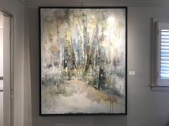 'Identity', Large Vertical Abstract Impressionist Oil on Canvas Painting