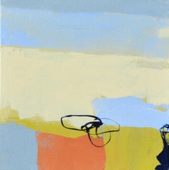 'Shoreline 2', Abstract Expressionist Framed Acrylic on Canvas Framed Painting
