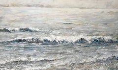'The Sea Forever', Large Framed Impressionist Seascape Oil on Canvas Painting