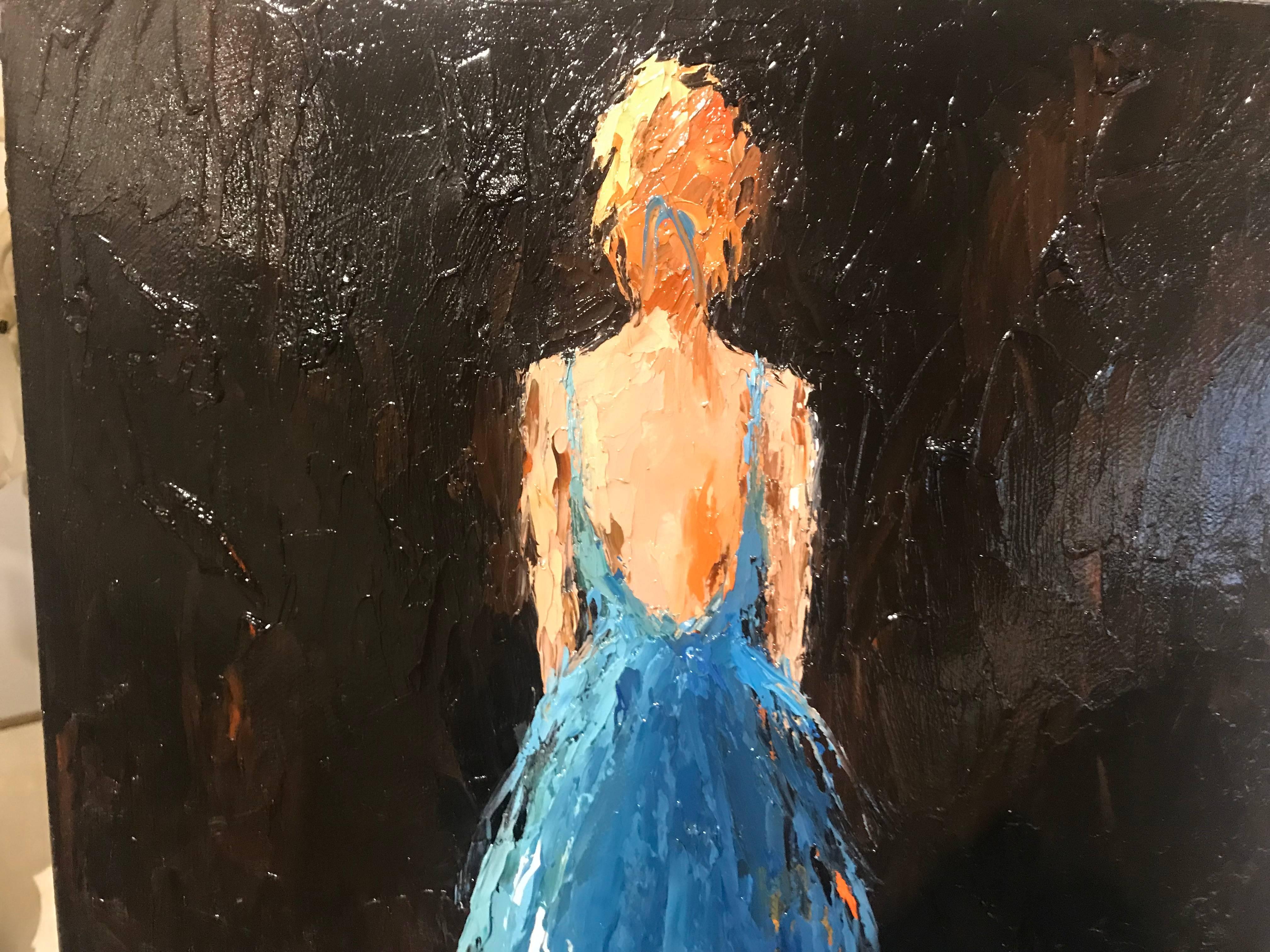 'Nora', Small Size Oil on Canvas Figurative Impressionist Painting of a Lady 1
