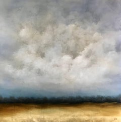 "Untouchable" Large Square Abstract Landscape Painting