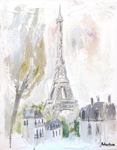 'Paris, Balcony View, ' Small Impressionist Paris Painting