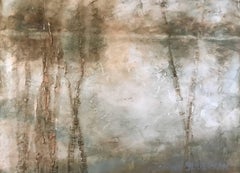 "The Turning Point" Large Horizontal Contemporary Landscape Painting on Board