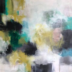 Roots, Large Square Mixed Media on Canvas Abstract Painting