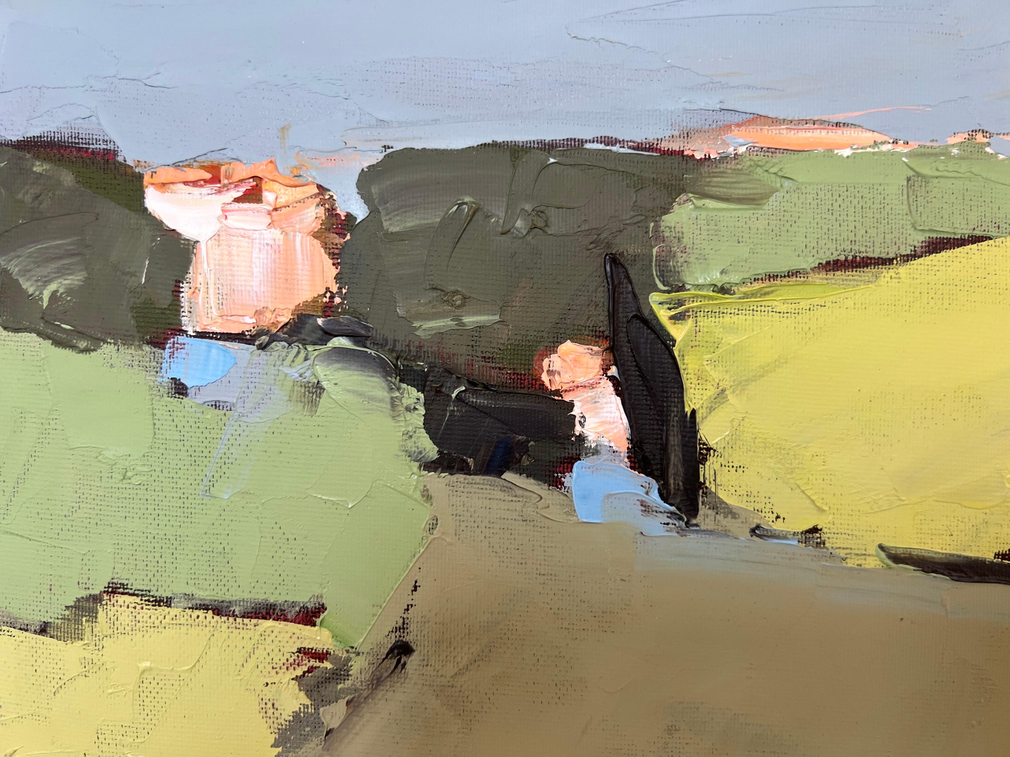 Campagne en Vert by Andree Thobaty, Pintura paisajista contemporánea francesa 1
