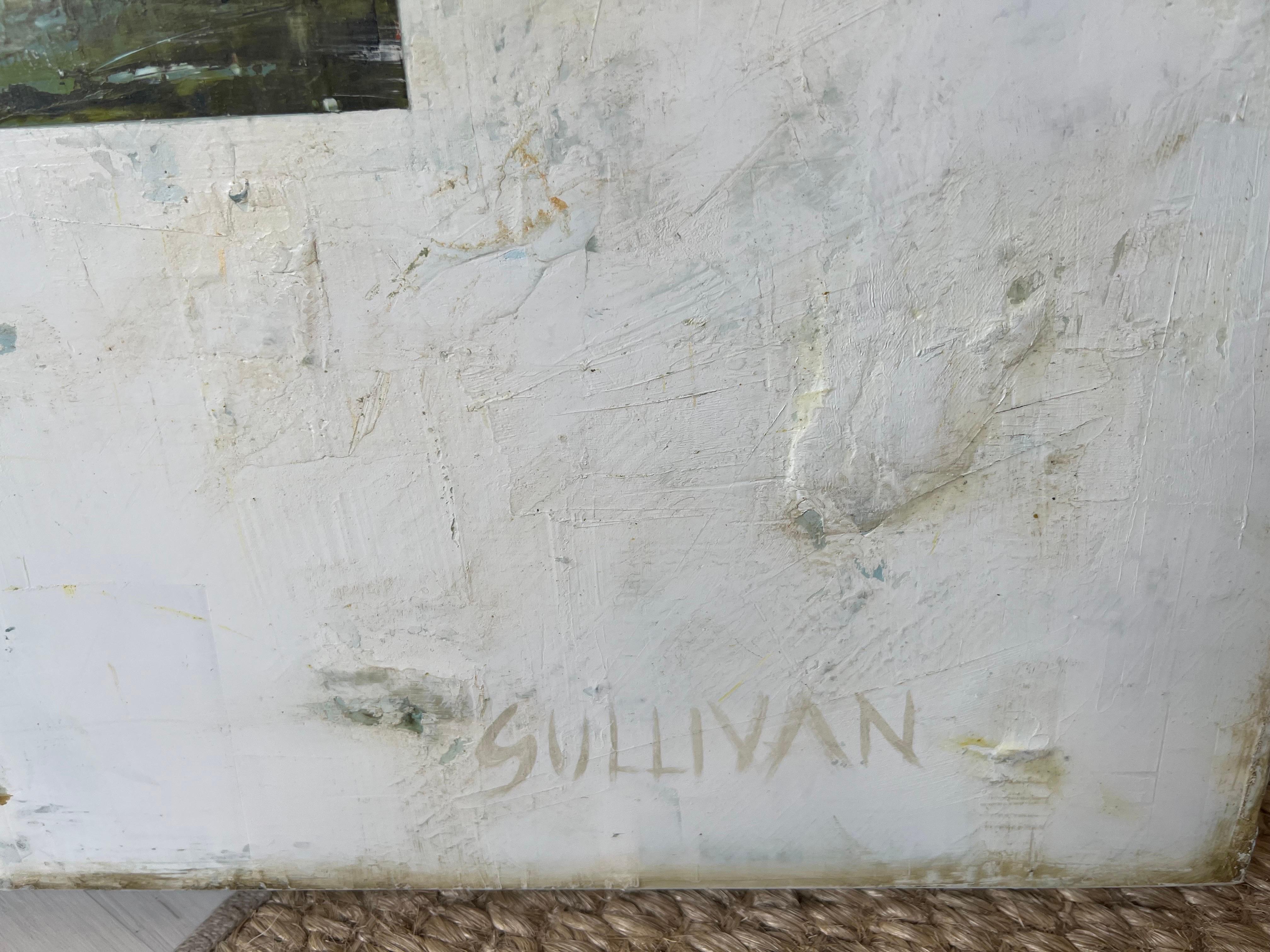 It only took us a second to fall in love with Amy Sullivan's abstracted barns and structures. Oozing with texture and media, her large-scale and slightly off-kilter renditions of the familiar shapes take on a whole new meaning that are