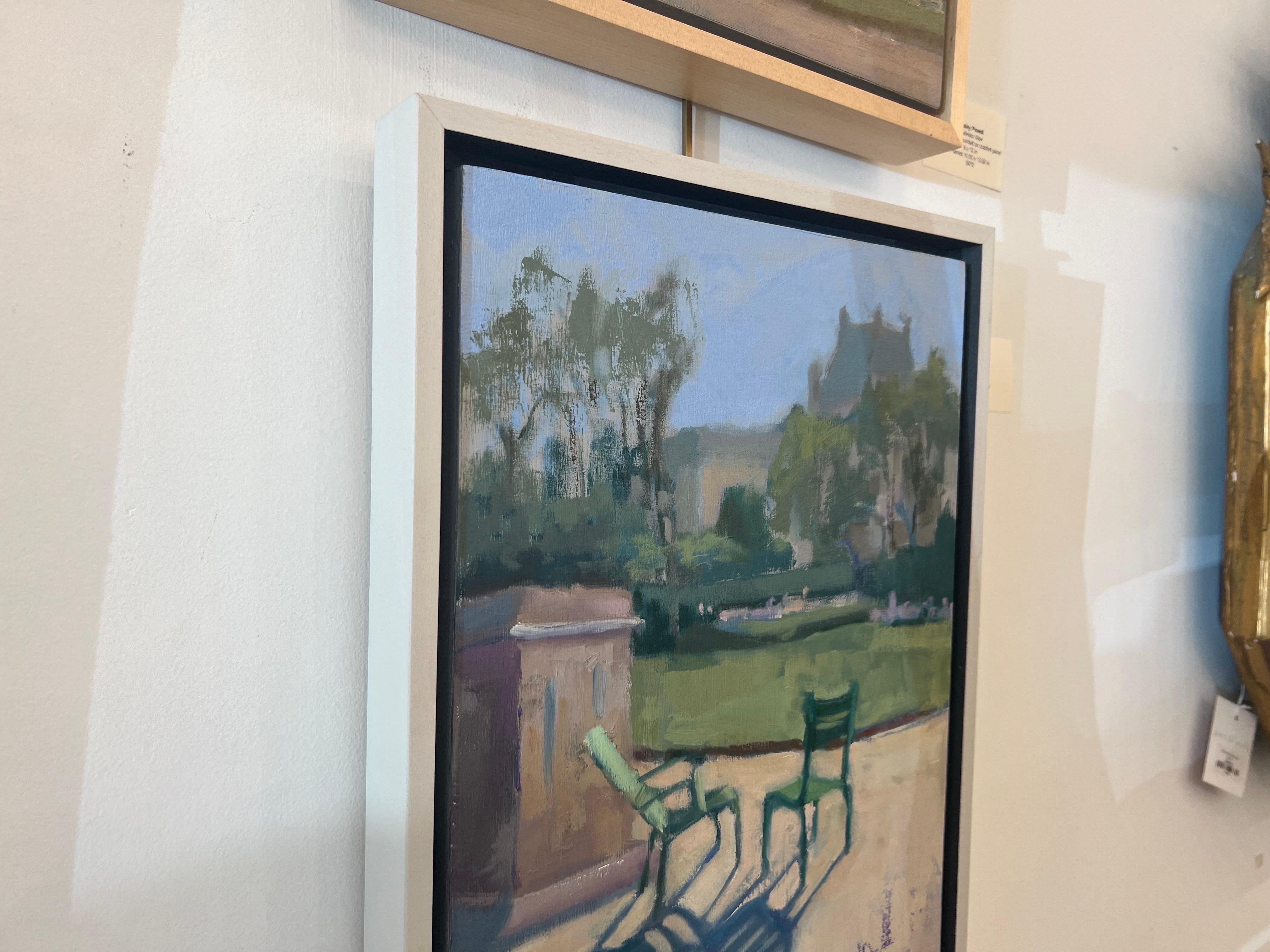 Kissing Shadows by Lesley Powell, Oil on Panel Parisian Scene 3