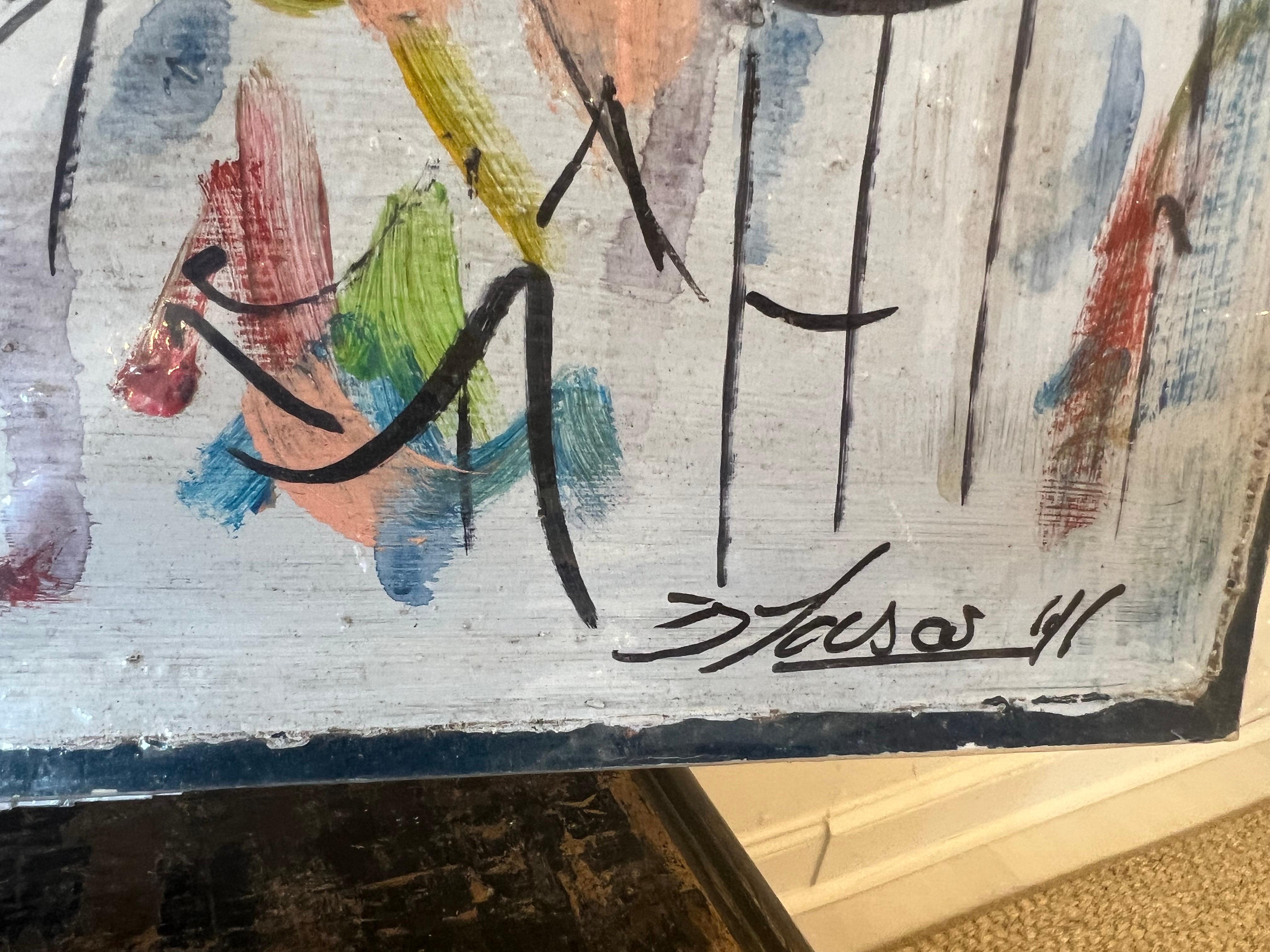 Bar De Femmes di Blasco, Pittura francese contemporanea su tavola - Art Contemporaneo di Isidro Blasco