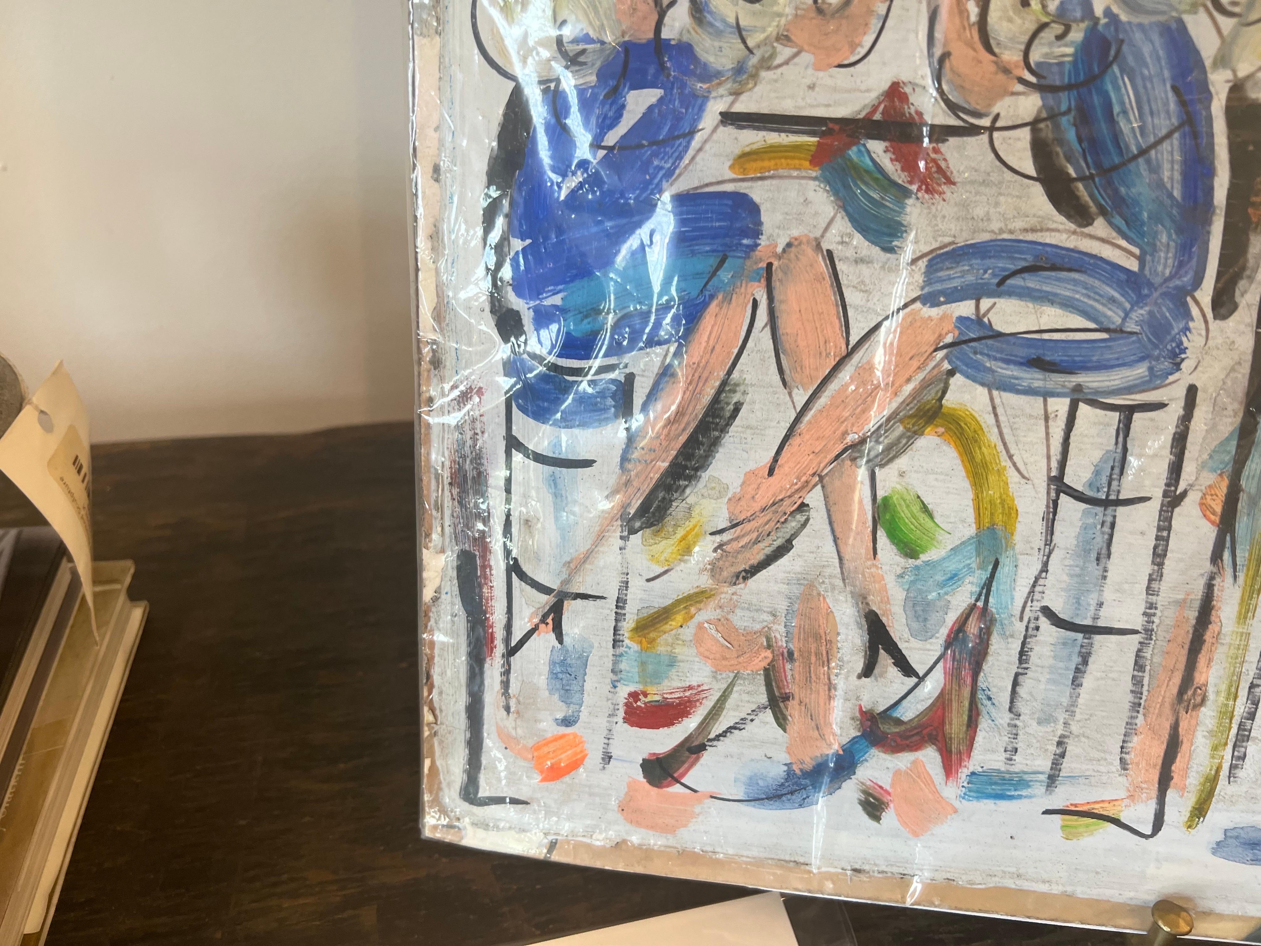 Bar De Femmes di Blasco, Pittura francese contemporanea su tavola 2