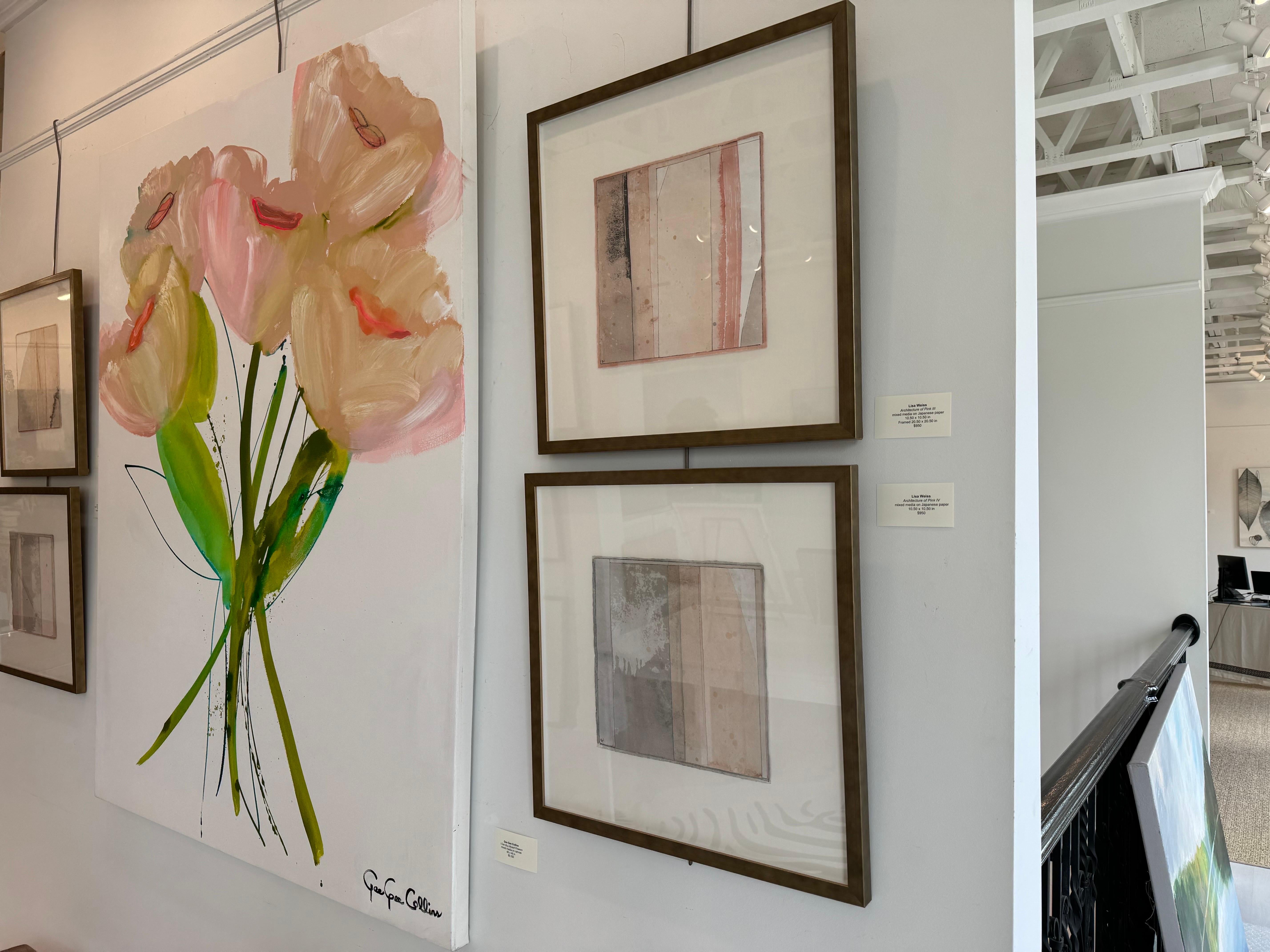 Architettura di Rosa IV di Lisa Weiss, Pittura contemporanea su carta giapponese 2