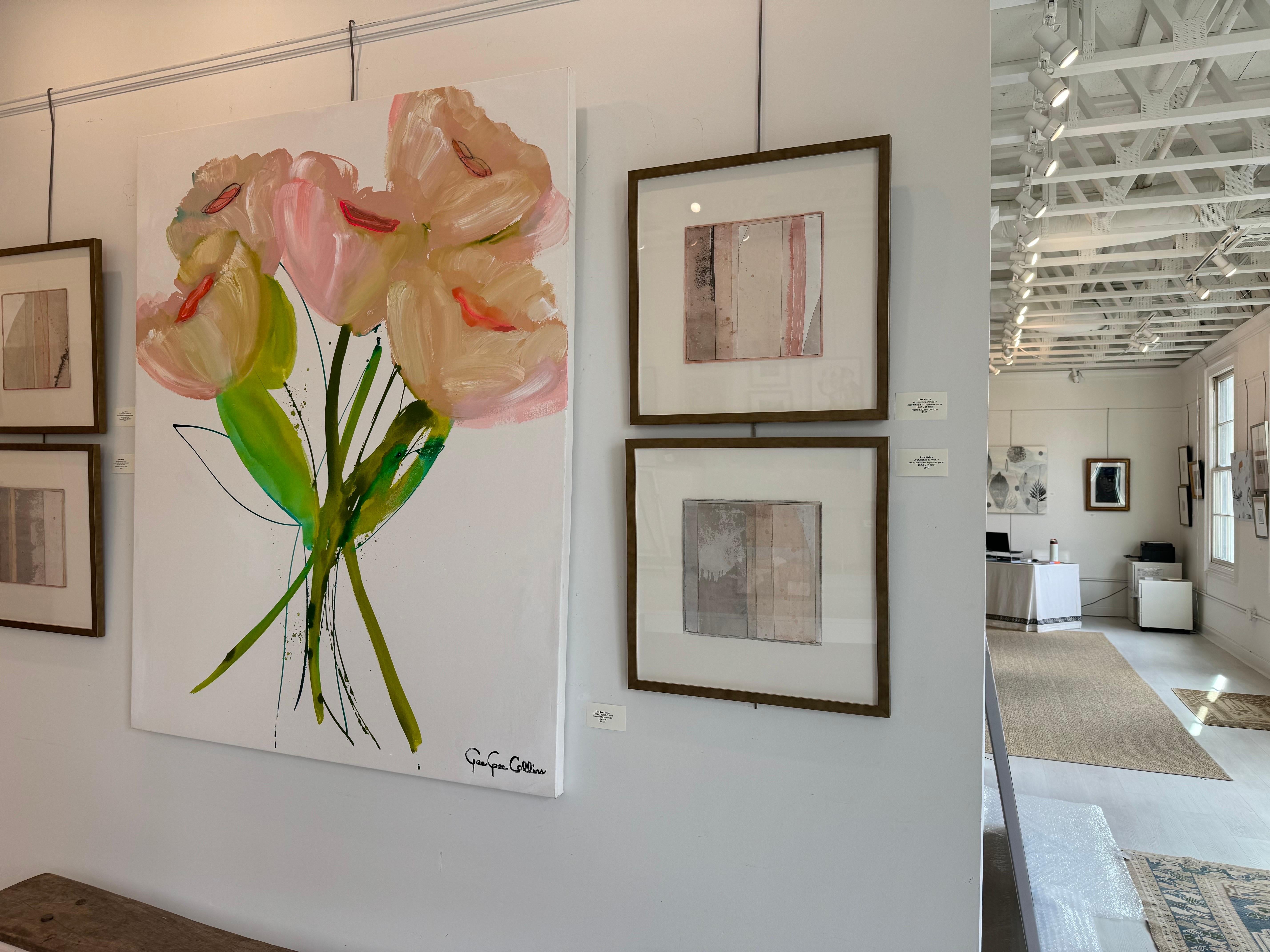 Architettura di Rosa IV di Lisa Weiss, Pittura contemporanea su carta giapponese 3