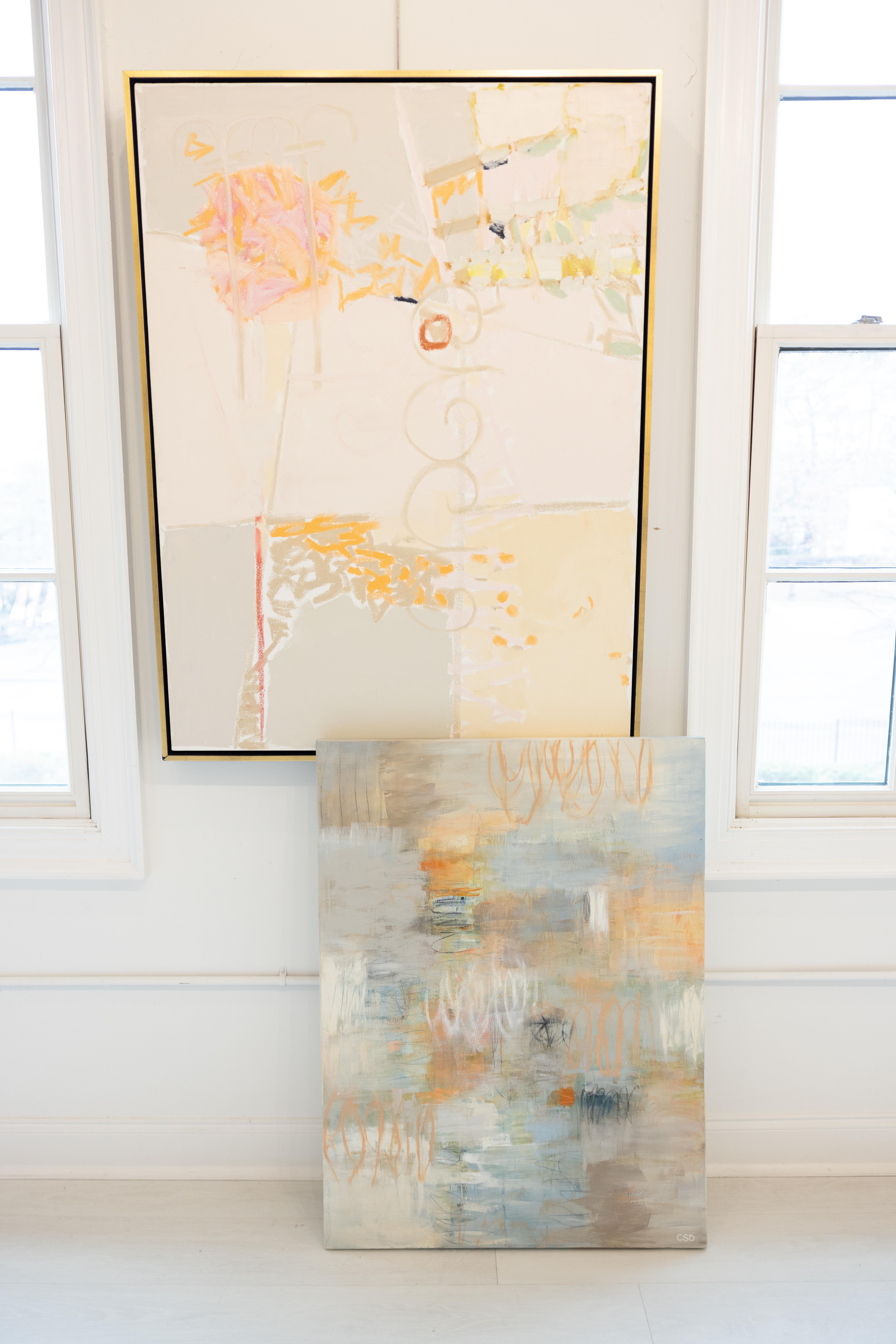 Put on a Party Dress by Christina Doelling, Large Vertical Abstract Painting For Sale 2