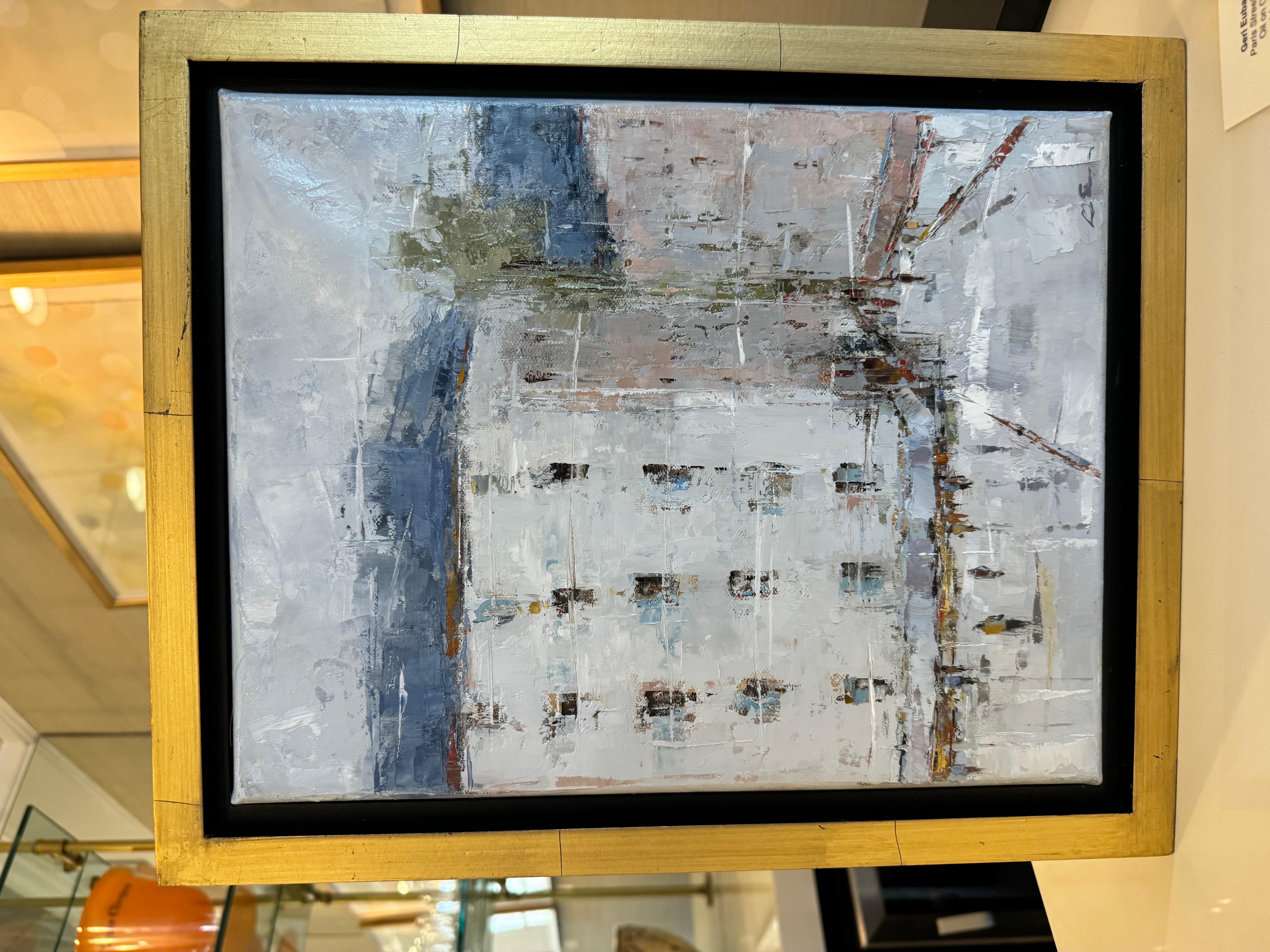 Paris Street Scene by Geri Eubanks, Petite Impressionist Cityscape Oil Painting For Sale 2