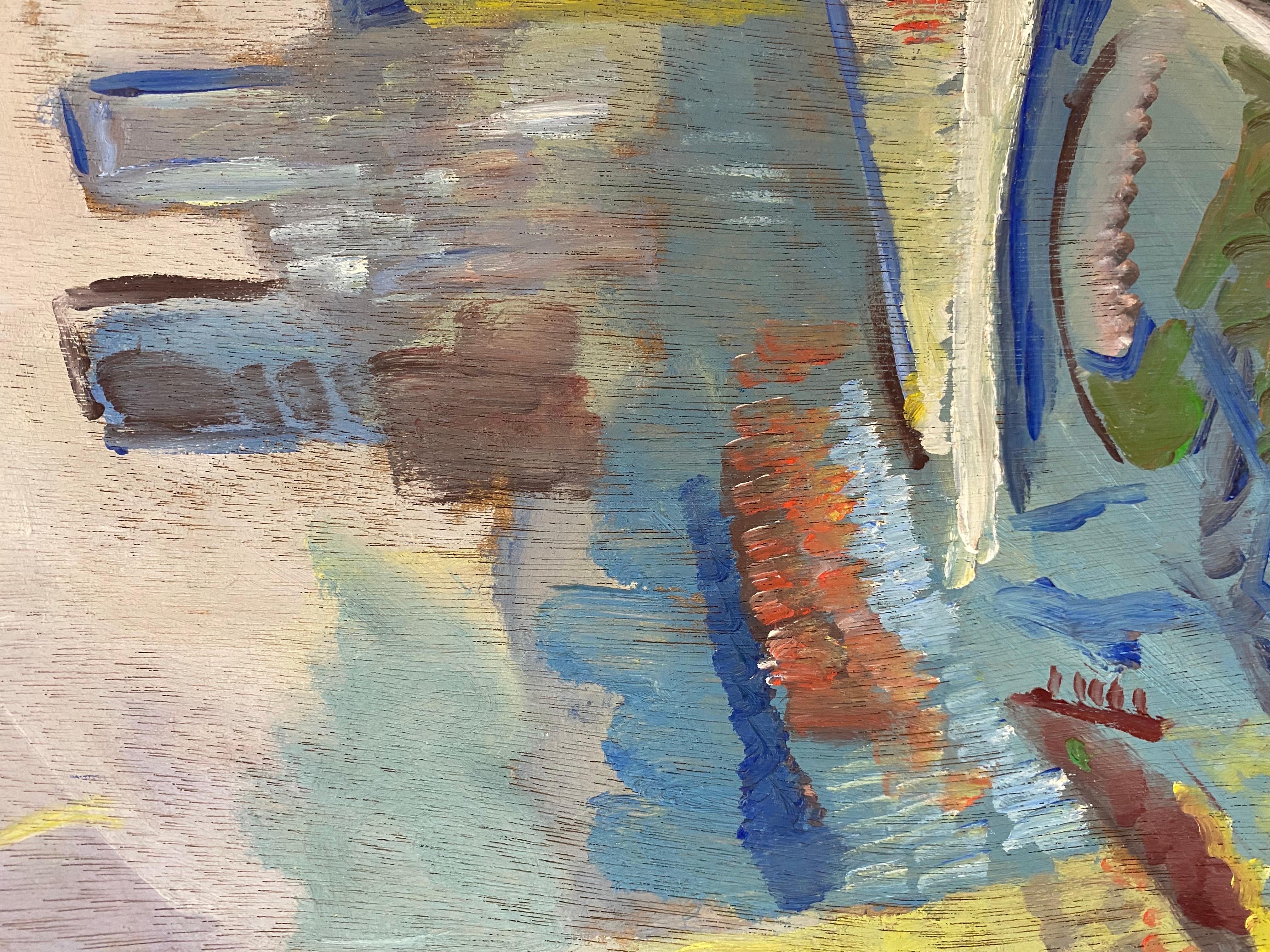 Notre Dame par Jacques Endzel, huile sur toile - Paysage CItyscape coloré de Paris en vente 4