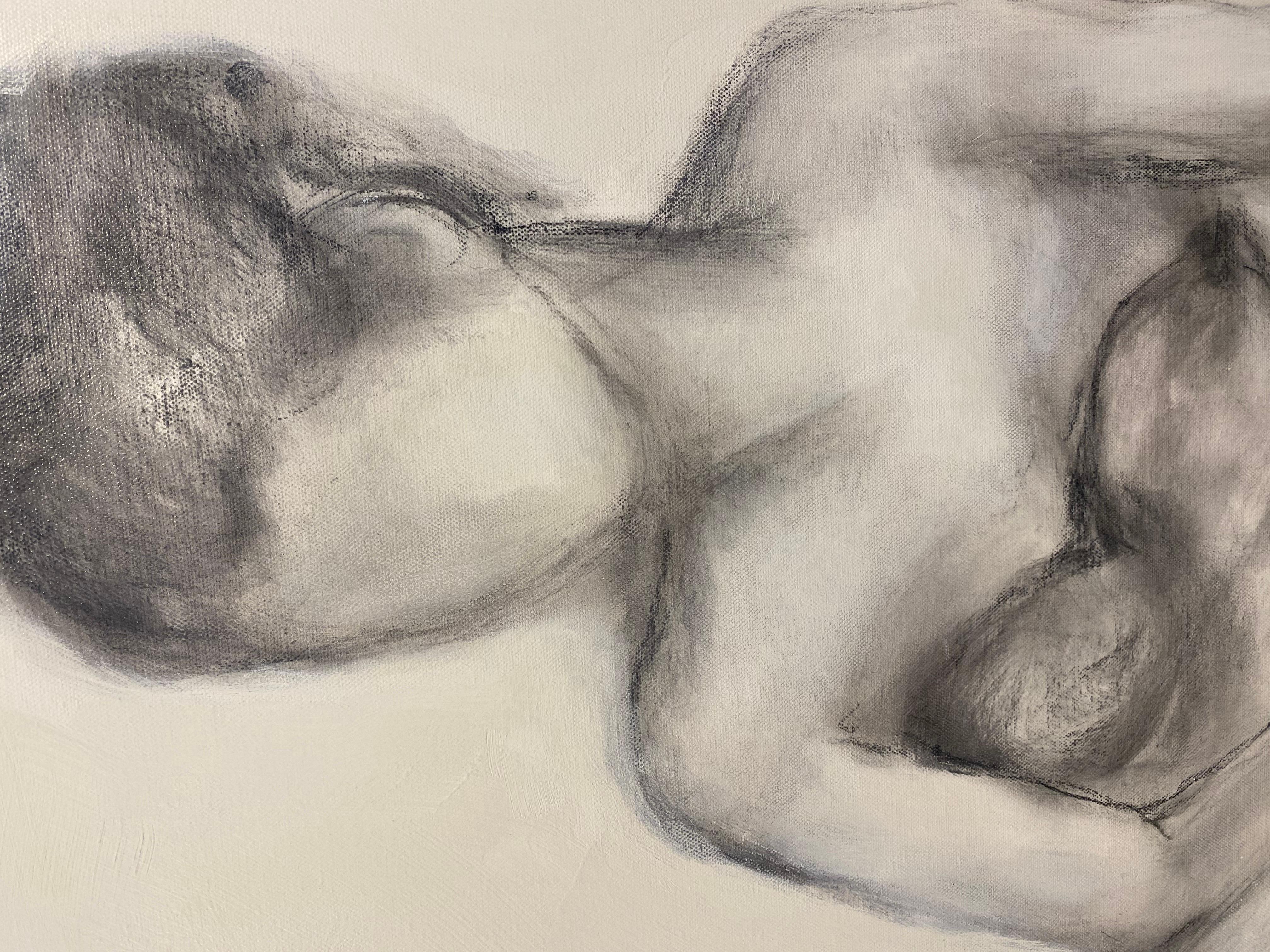 Glimmers of Grace di Judith Williams Ballerina contemporanea in bianco e nero in vendita 2