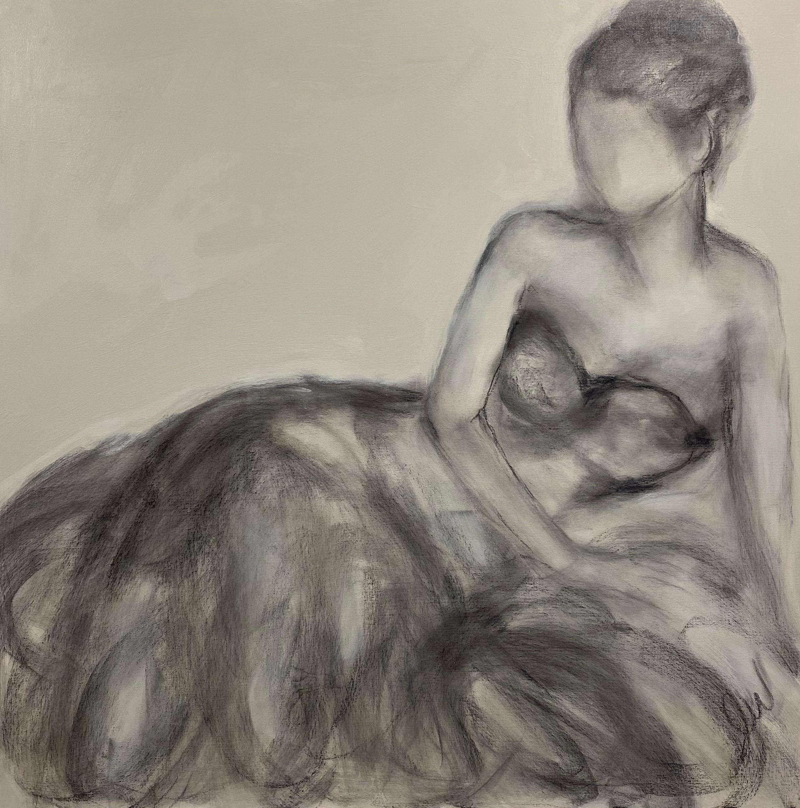 Glimmers of Grace di Judith Williams Ballerina contemporanea in bianco e nero in vendita 3