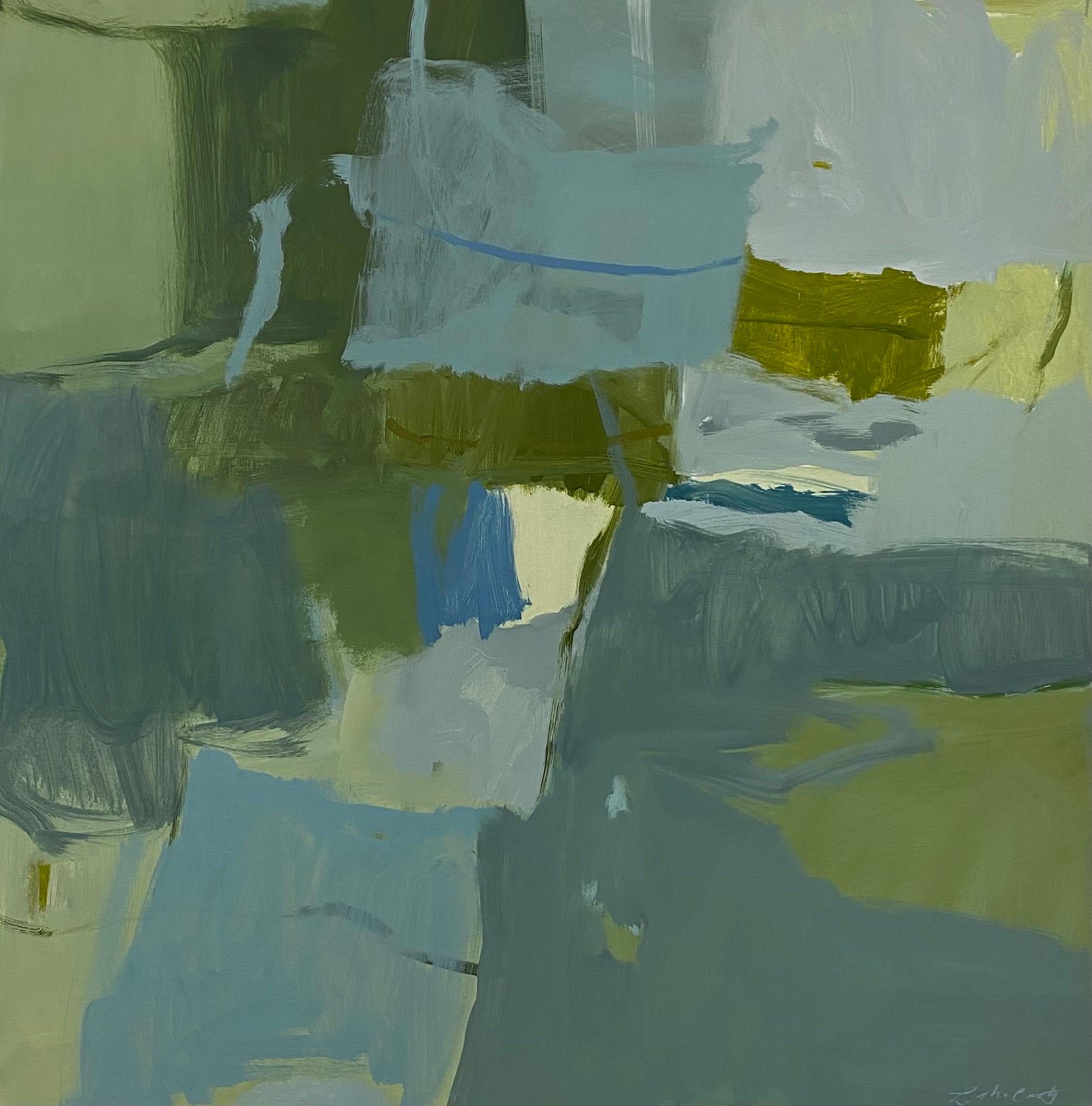 Deux contre trois par Laura McCarty, grande toile abstraite contemporaine encadrée 3