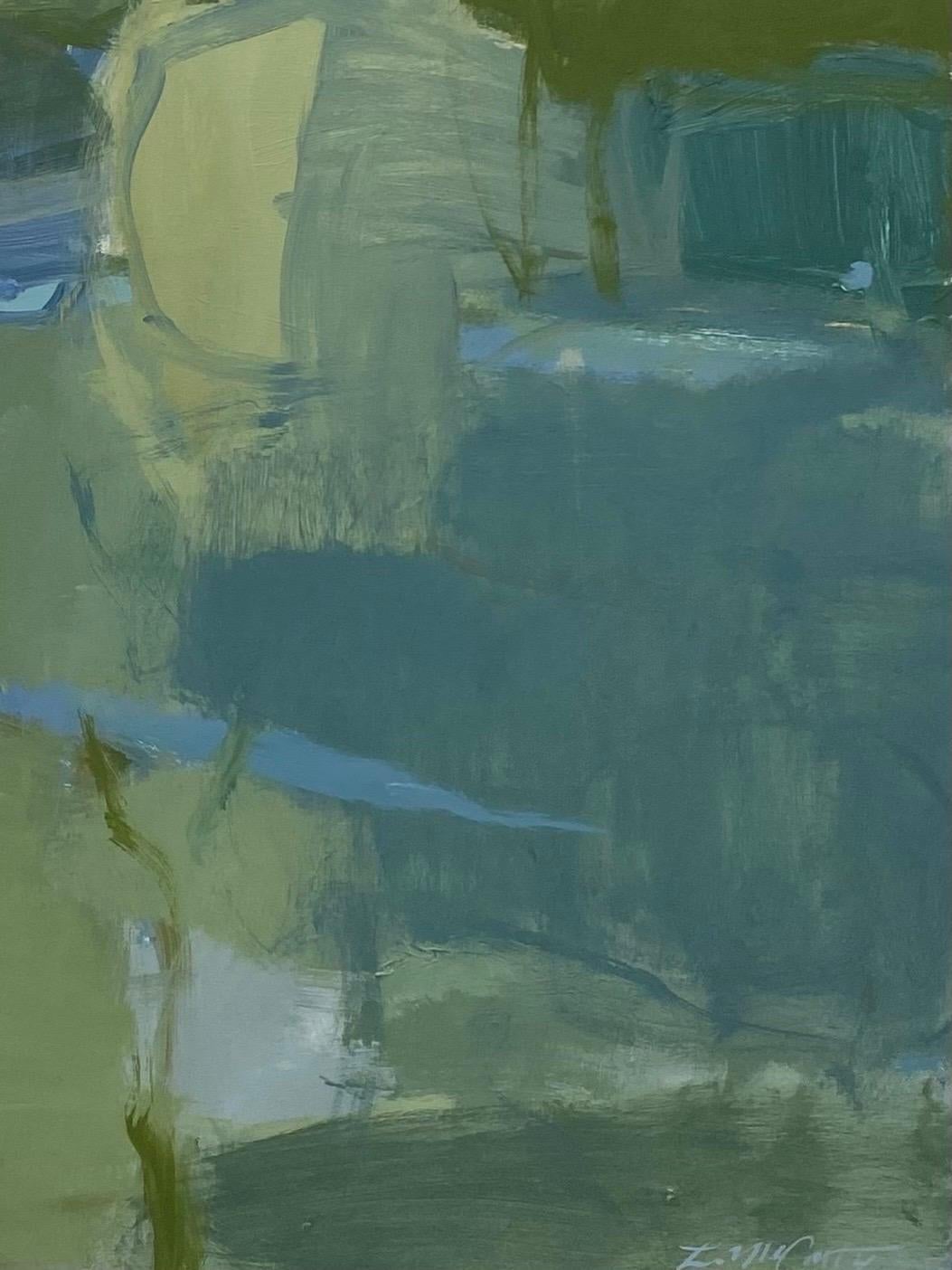 Deja las piezas de Laura McCarty, Lienzo abstracto contemporáneo grande enmarcado en venta 4