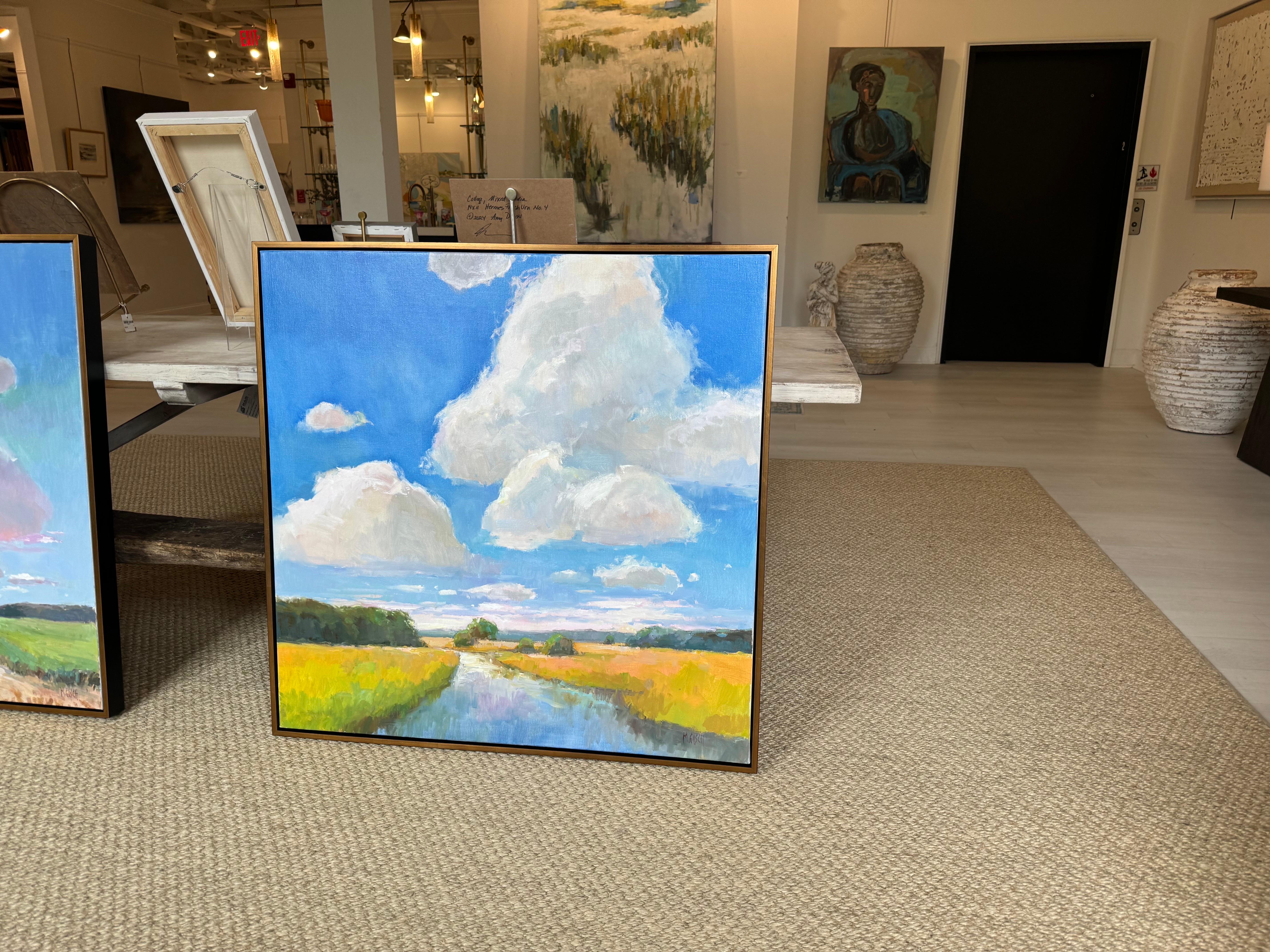 Cloud Rumble di Millie Gosch Paesaggio impressionista incorniciato Marsh 2