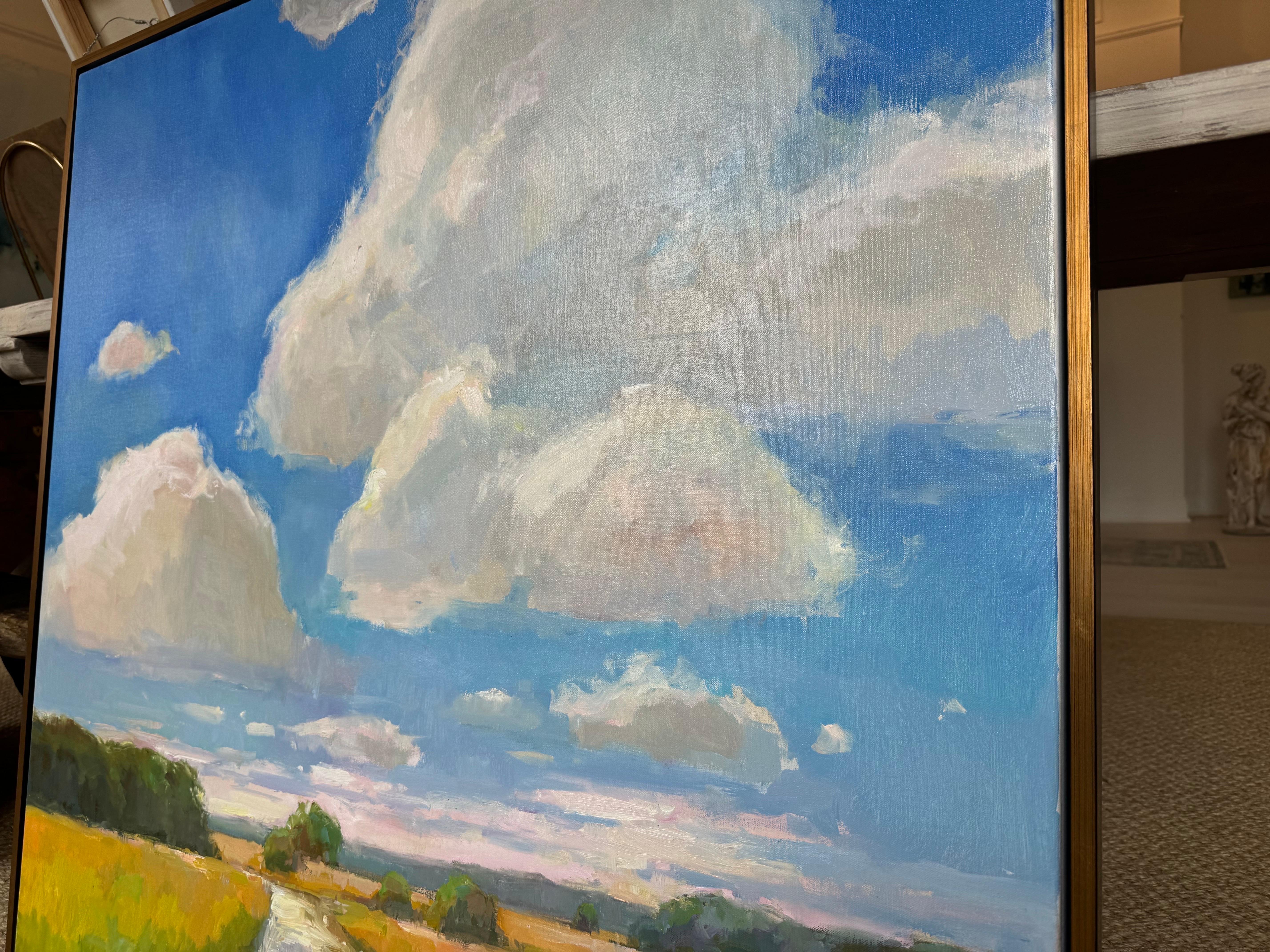 Cloud Rumble di Millie Gosch Paesaggio impressionista incorniciato Marsh 3