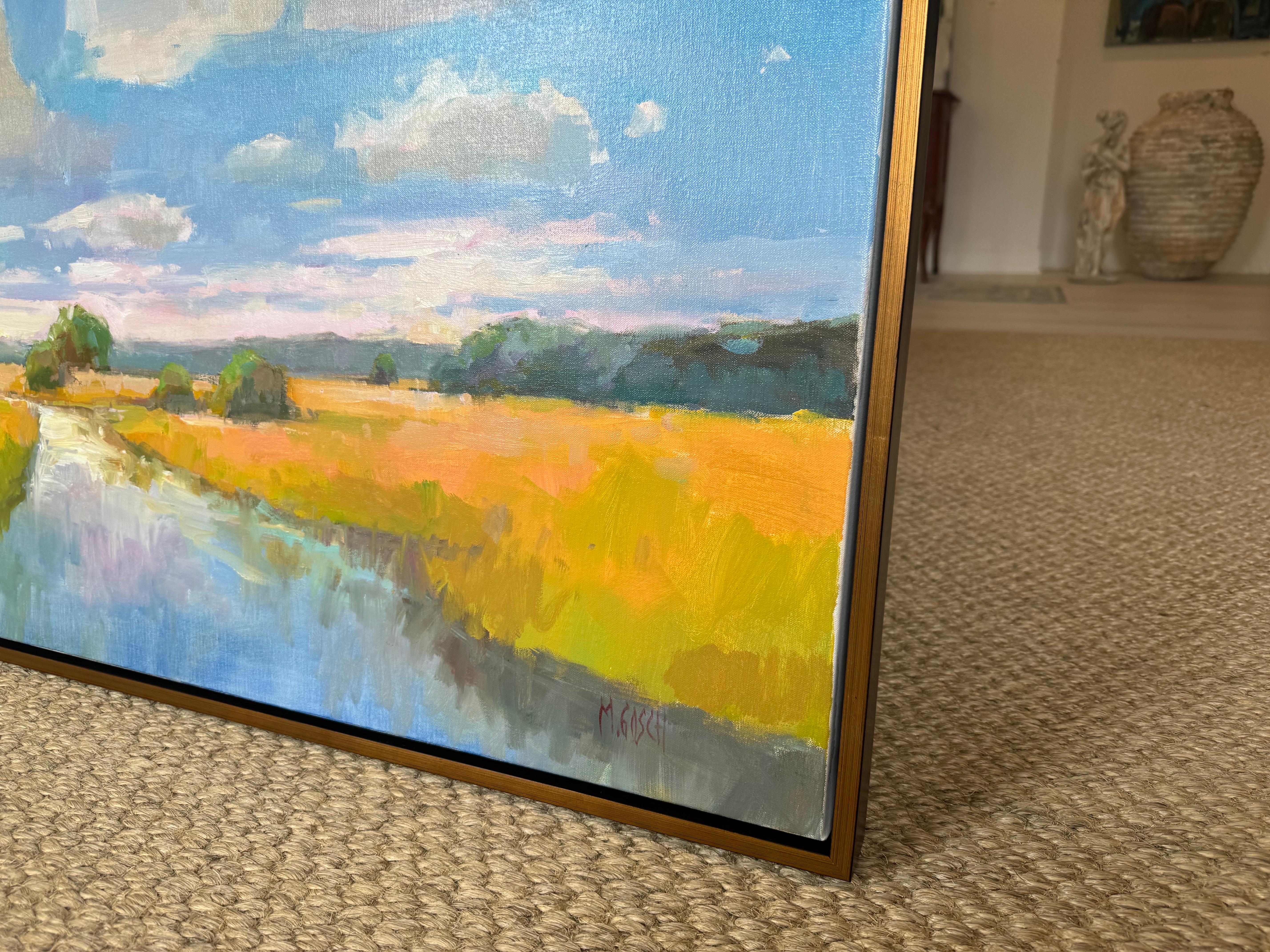 Cloud Rumble di Millie Gosch Paesaggio impressionista incorniciato Marsh 4